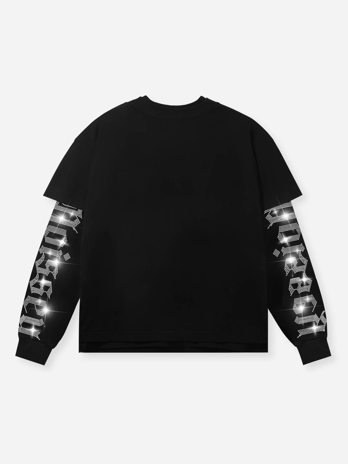 Praying Child Black Diamond Print Two-Piece Long-Sleeve T-Shirt