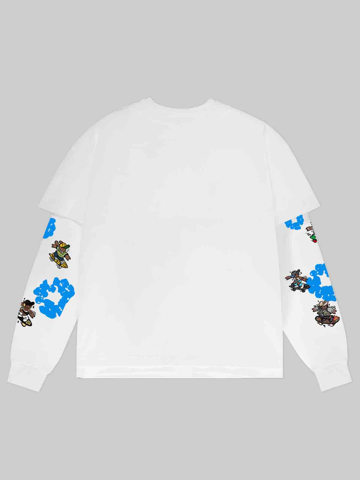 Noissey Skateboard Art Figure Print Long Sleeve Set