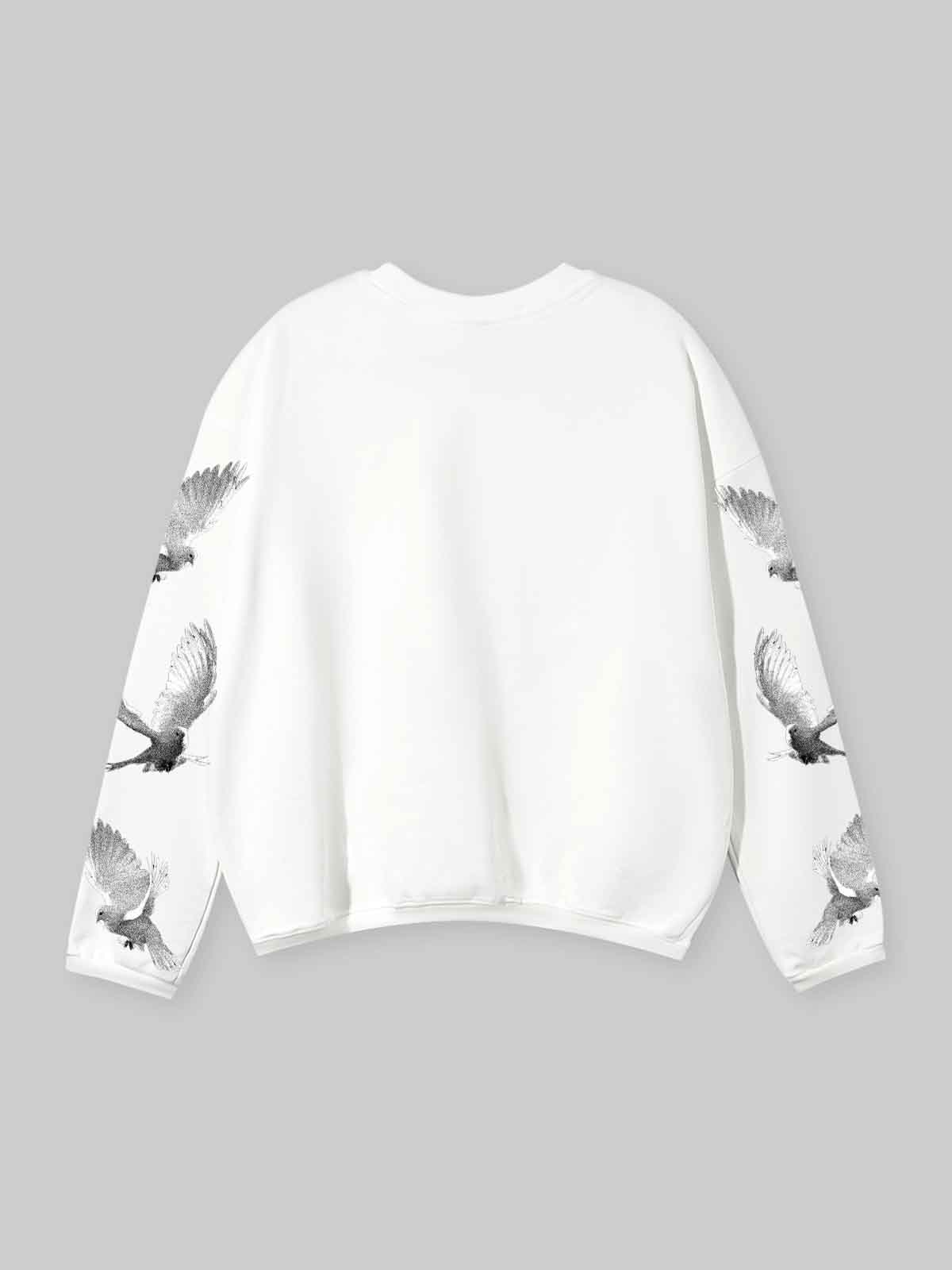 Praying boy and peace dove print air layer long sleeves