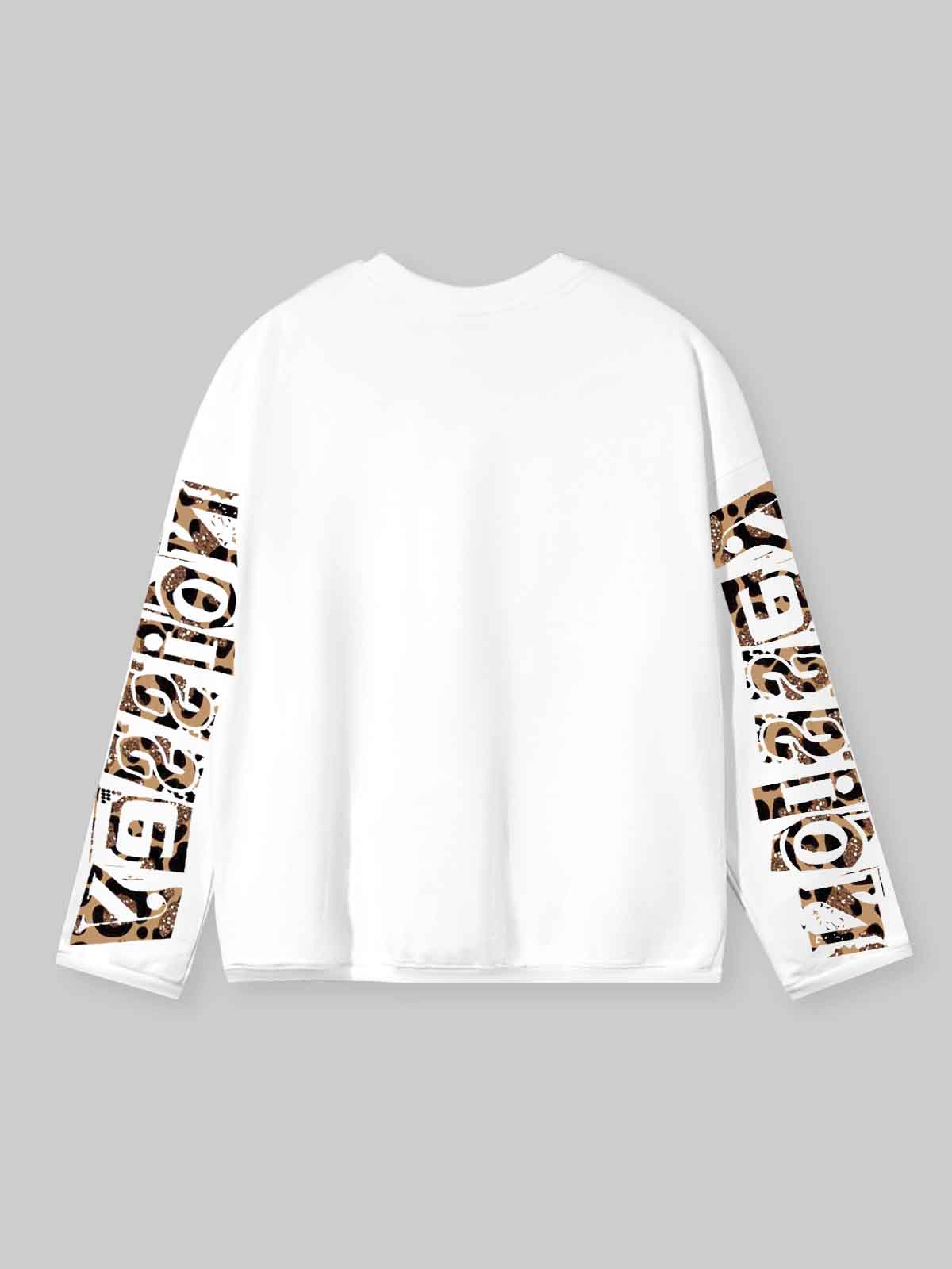 NOISSEY "Birthday Girl" White Long-Sleeve - Leopard Graffiti Tee