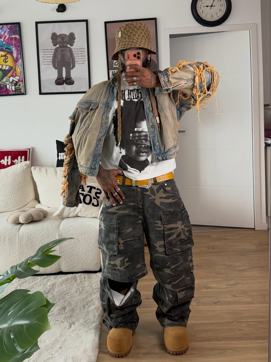 Boxy Oversized T-Shirt - Child Covering Eyes