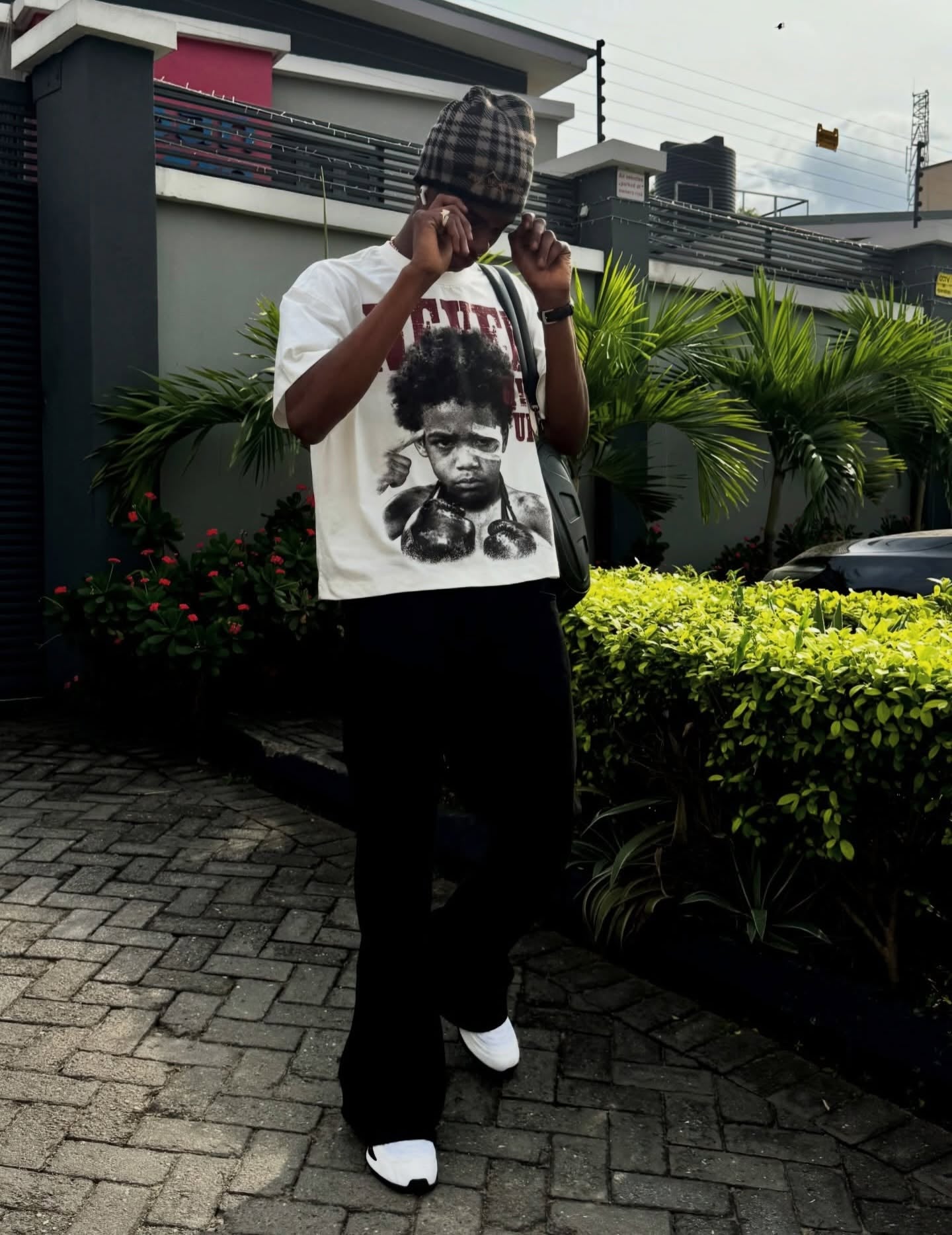 "Never give up" Boxy Oversized T- shirt