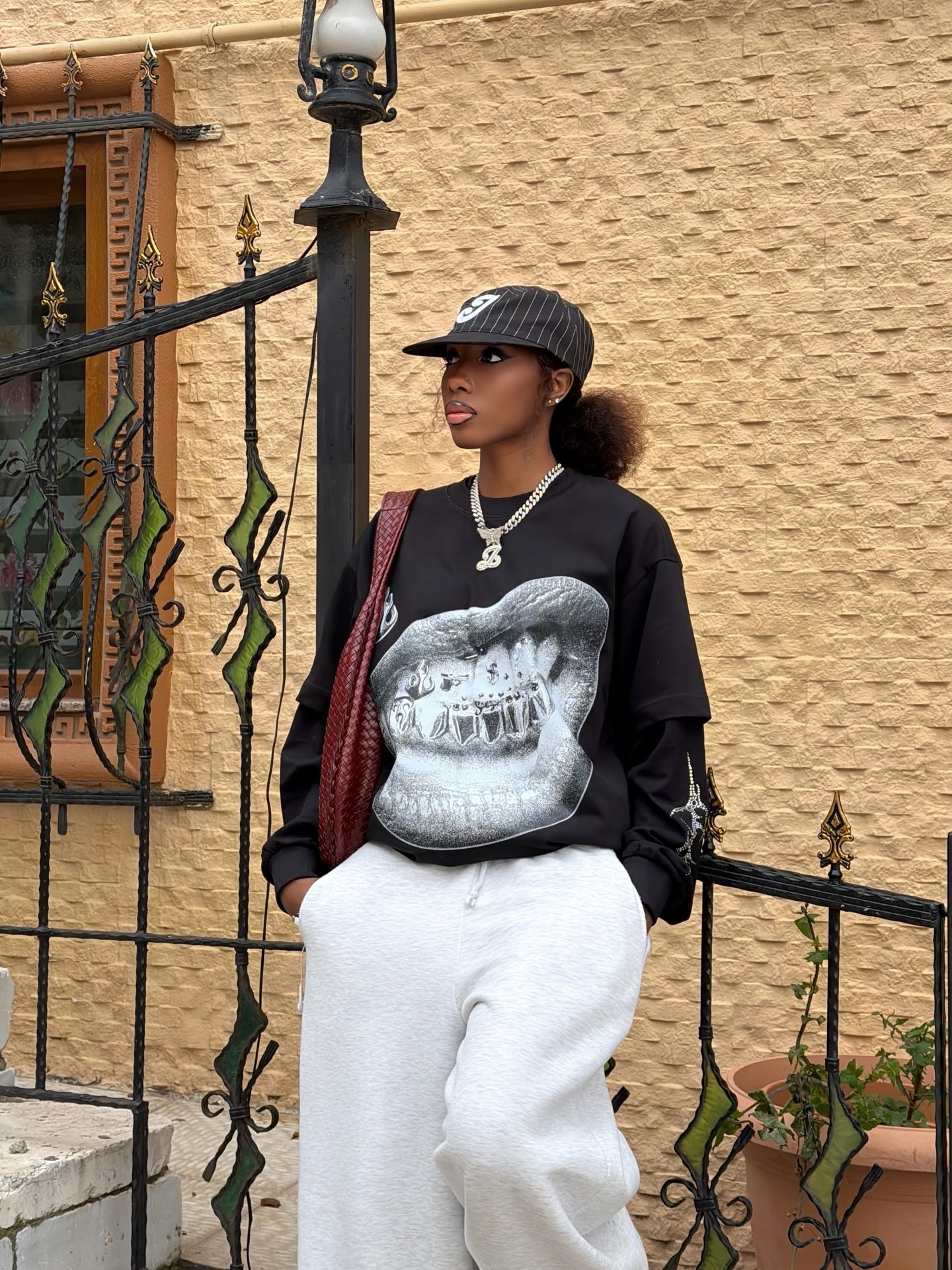 NOISSEY "Gun & Dice" Grillz Rhinestone 2-Piece Layering Set