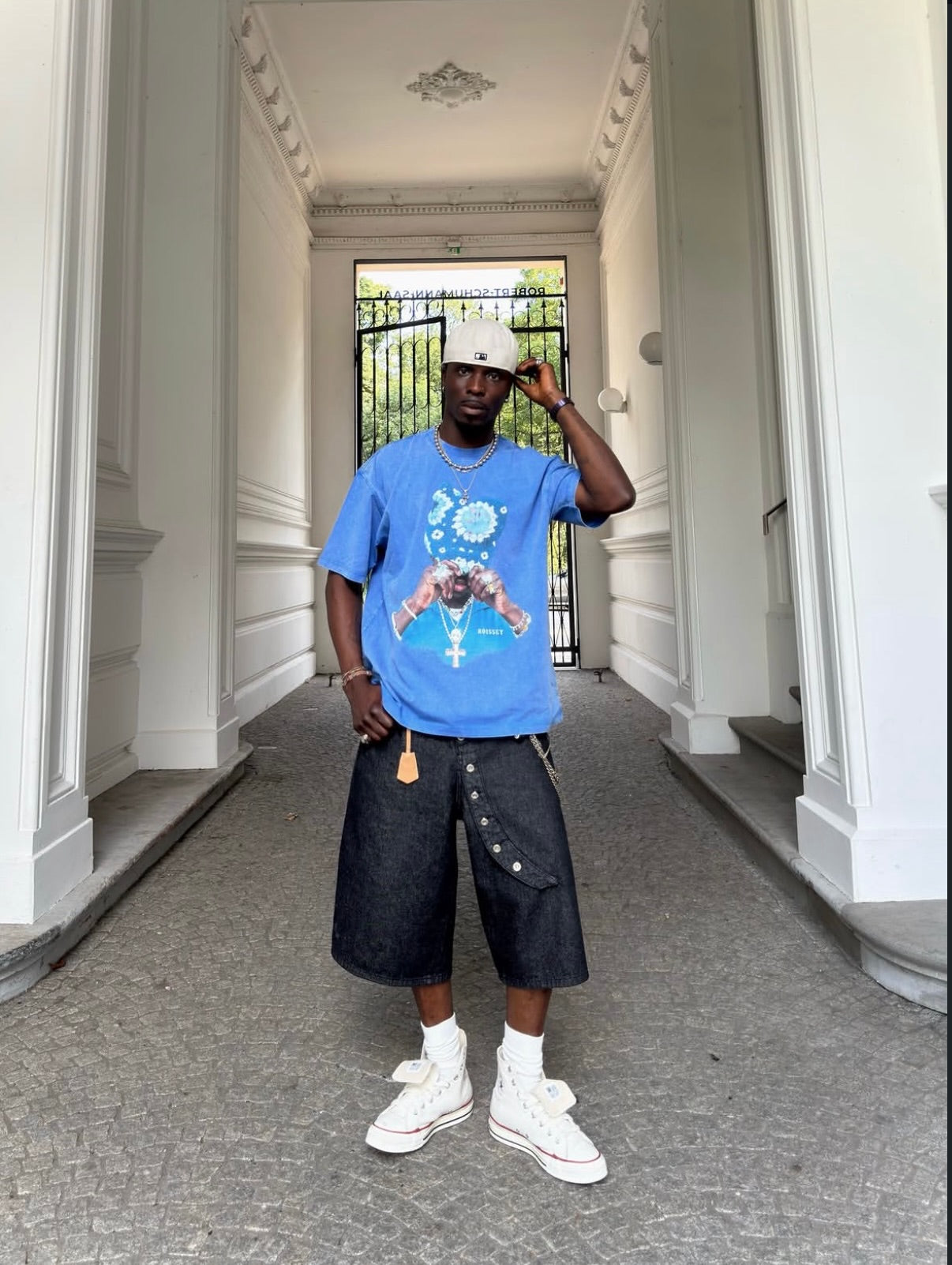 NOISSEY "Street Icon" Blue Tee - Vintage Graphic T-Shirt