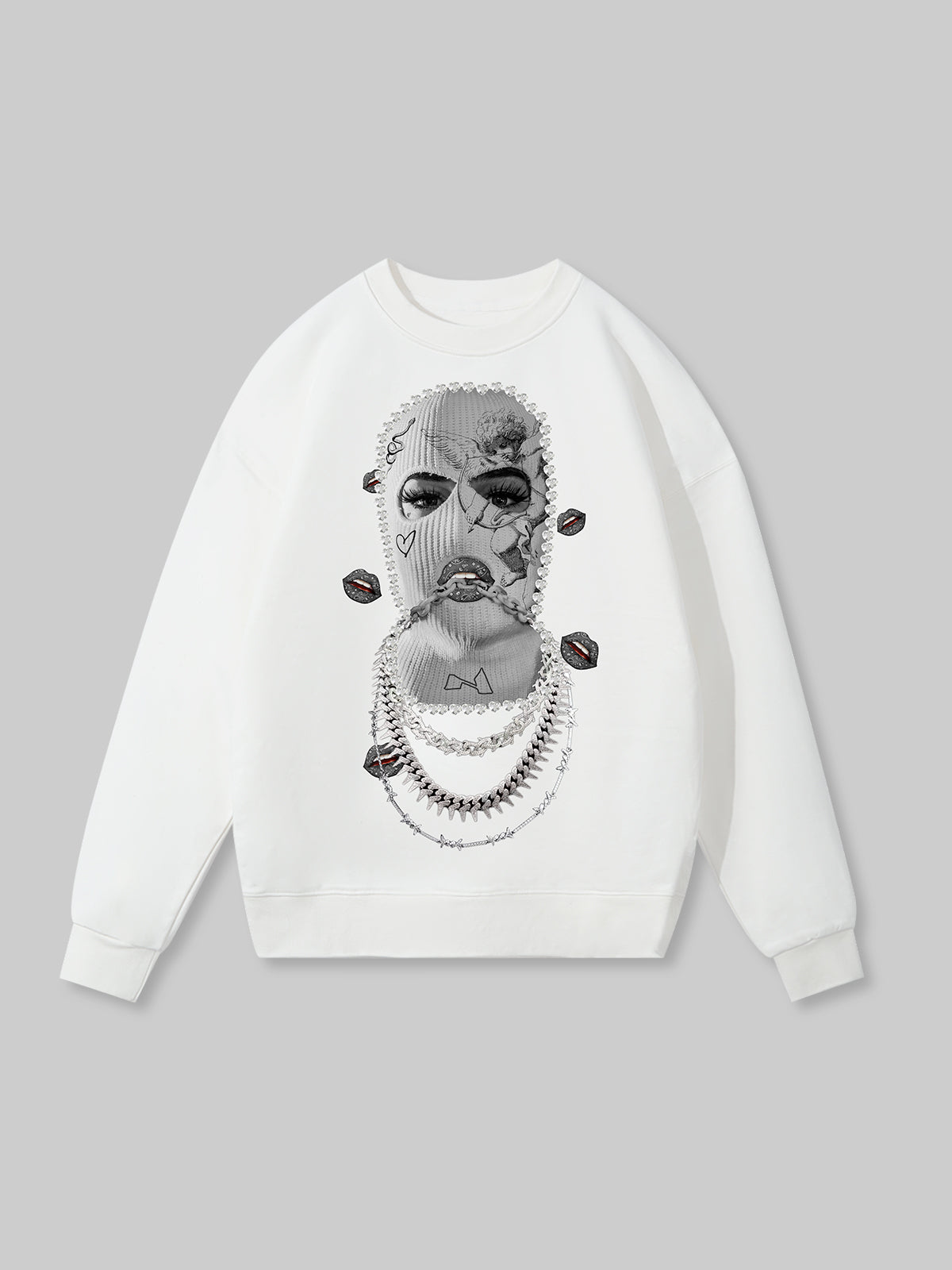 BOUNCE BACK© Mask necklace print Sweatshirt