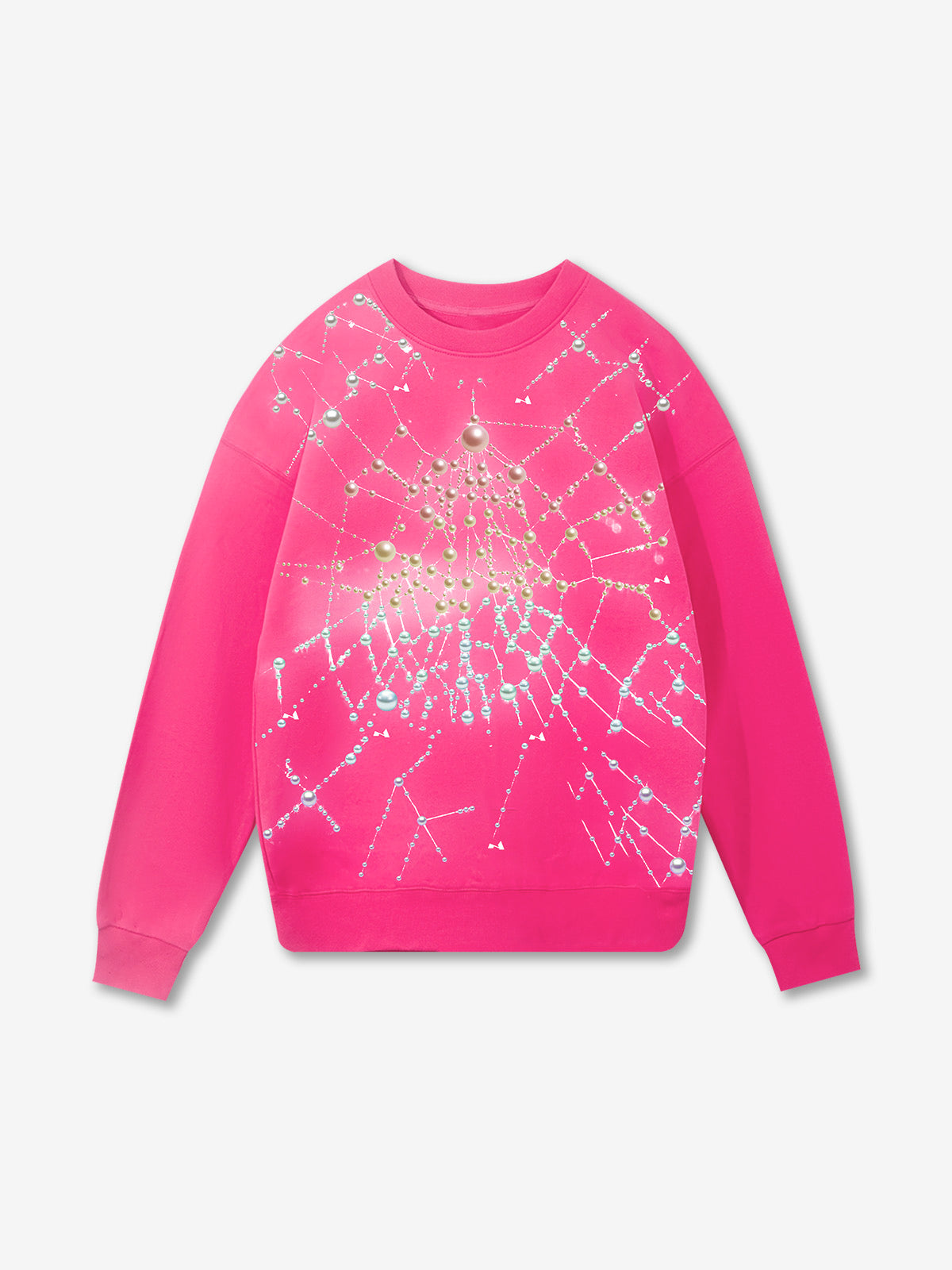 BOUNCE BACK© Colorful Water Droplets Spiderweb Multicolor Sweatshirt