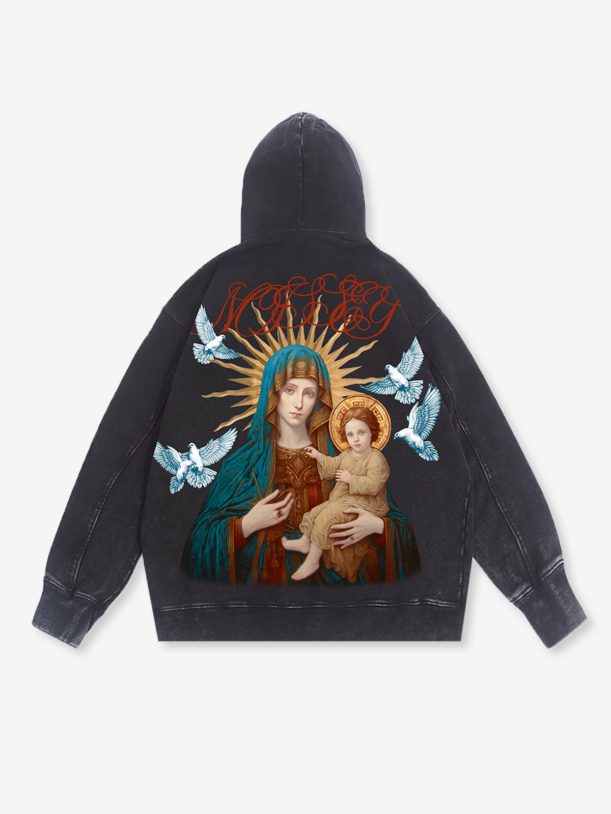 HINDERNISSE &amp; GEFAHREN© Noissey Original Madonna &amp; Child 500g weiße Hoodies