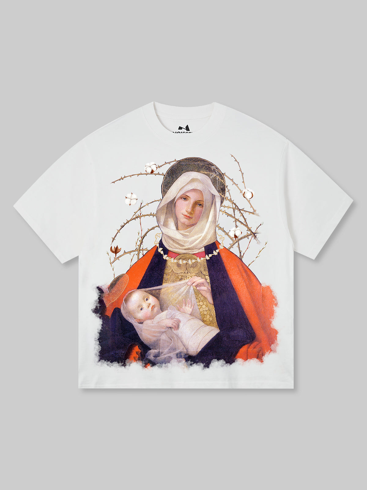 OBSTACLES &amp; DANGERS© Künstlerisches T-Shirt mit schwarzer Madonna und Kind