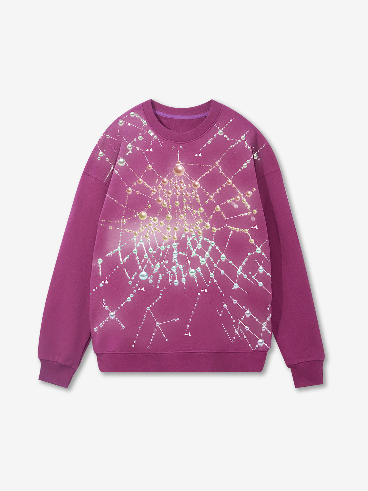 BOUNCE BACK© Colorful Water Droplets Spiderweb Multicolor Sweatshirt