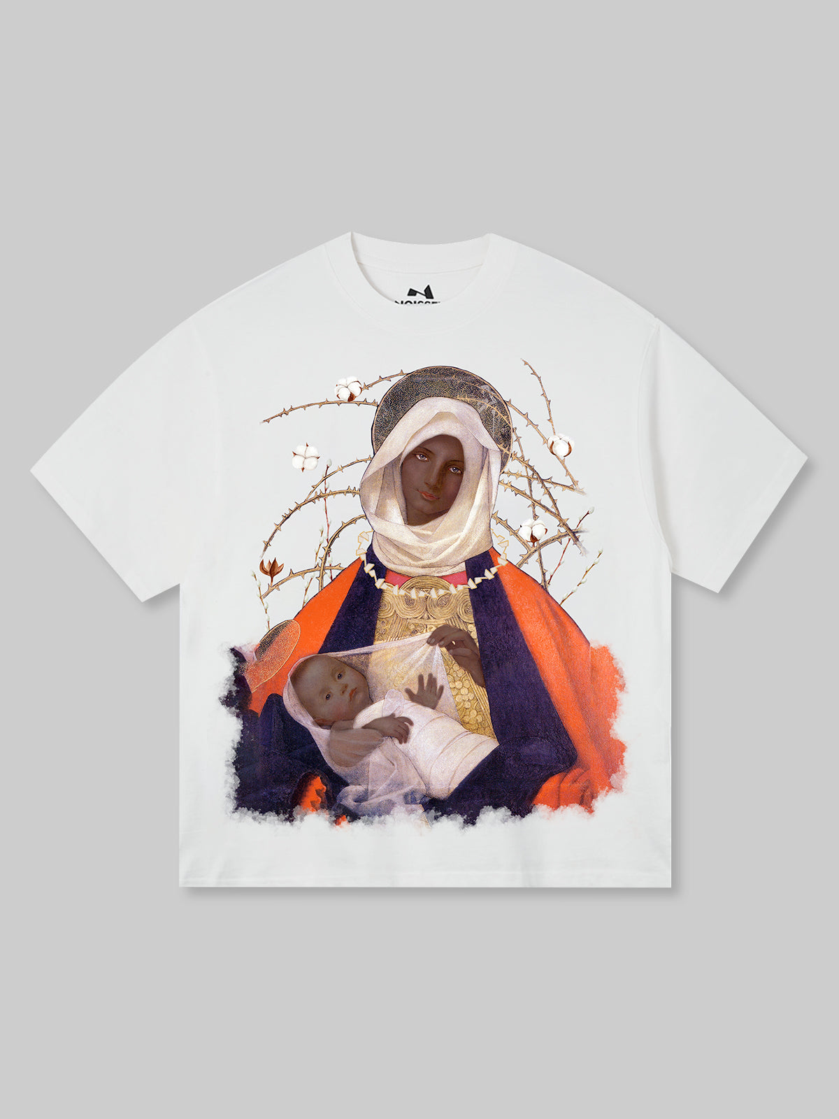 OBSTACLES &amp; DANGERS© Künstlerisches T-Shirt mit schwarzer Madonna und Kind