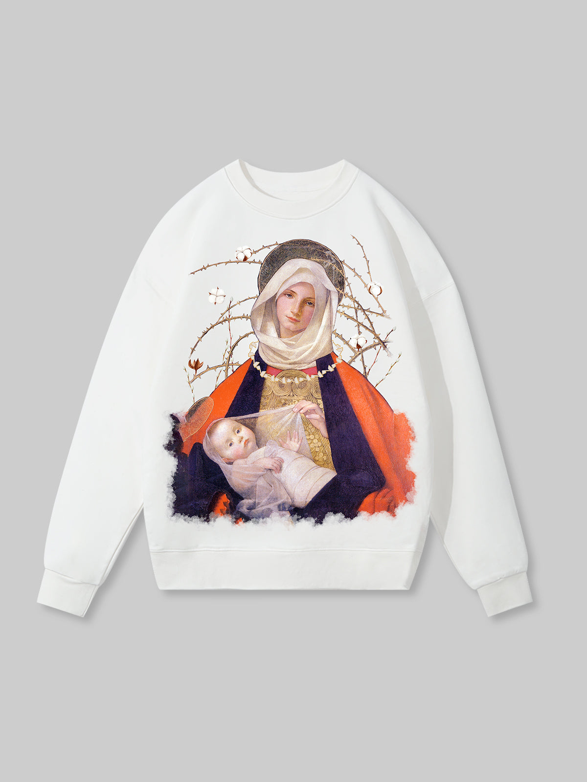 OBSTACLES &amp; DANGERS© Künstlerisches schwarzes Madonna- und Kinder-Sweatshirt