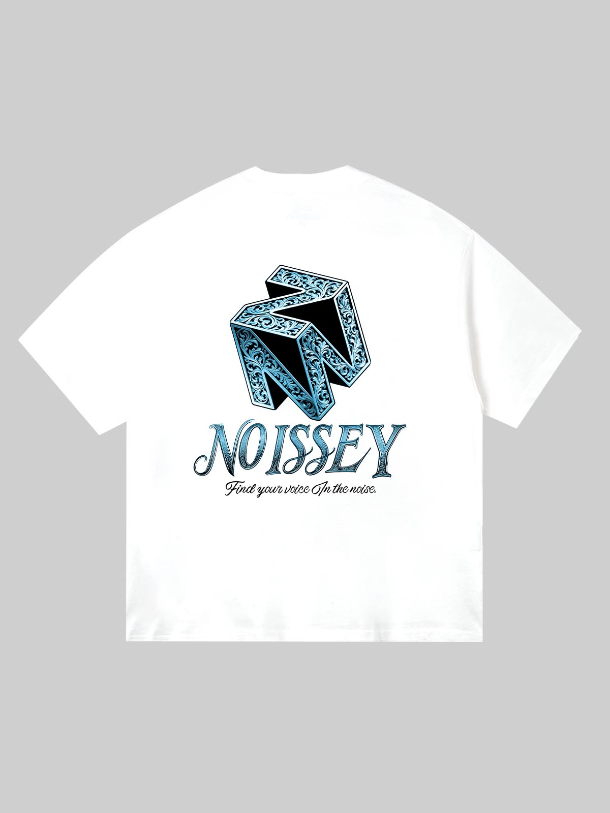 Noissey Floral Pattern Logo White T-shirt