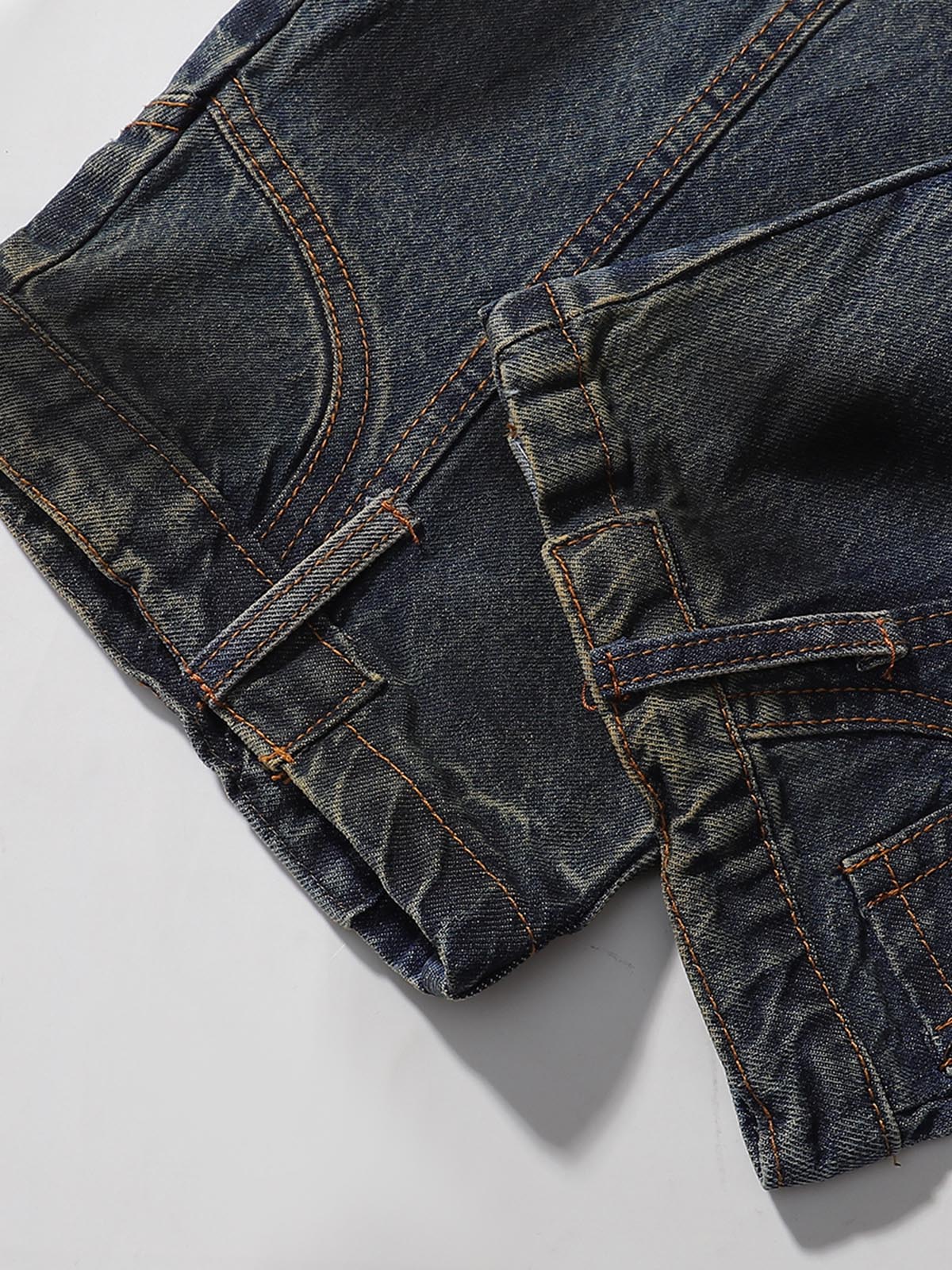 Wash to make dirty flip style jeans