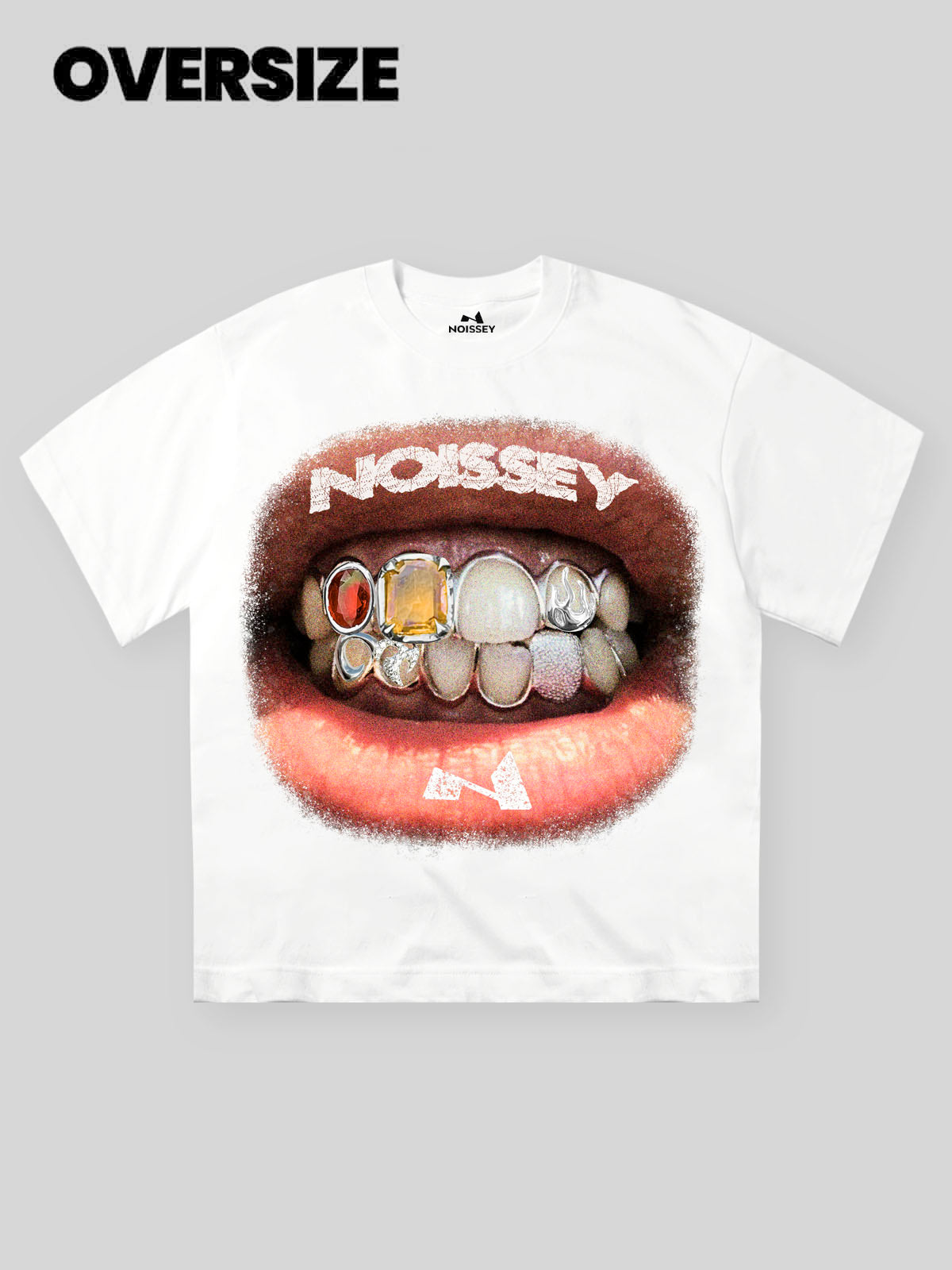 High quality Retro Lip Grills Noissey Print T-Shirt 310g