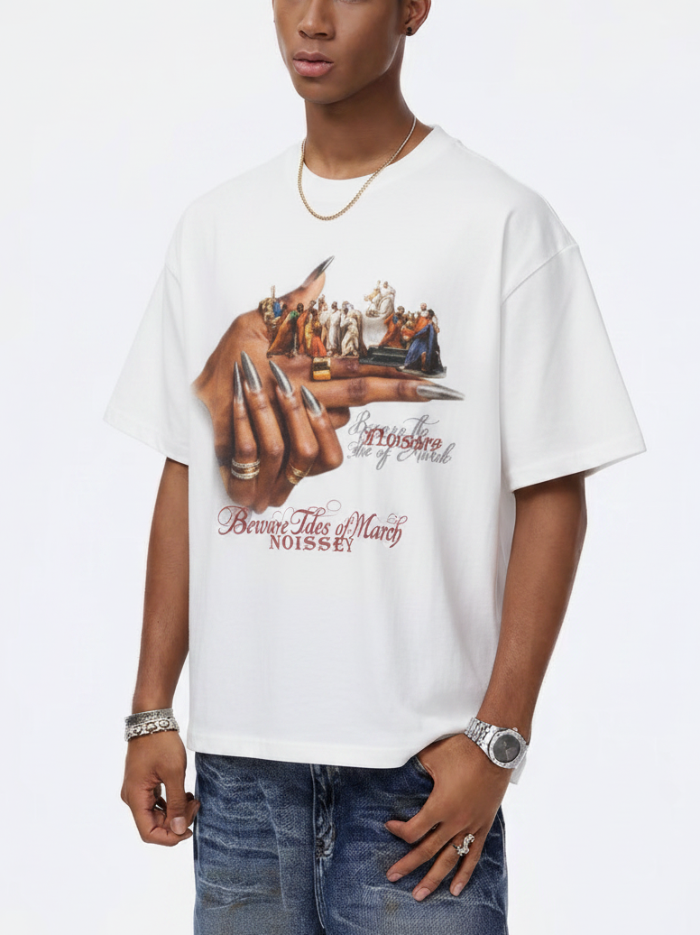 NOISSEY "Ides of March" Caesar Oil Painting Deconstructed Boxy Tee