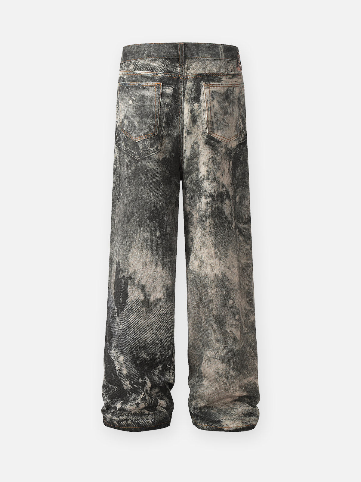 Camouflage Printed Tie-Dye Straight Jeans