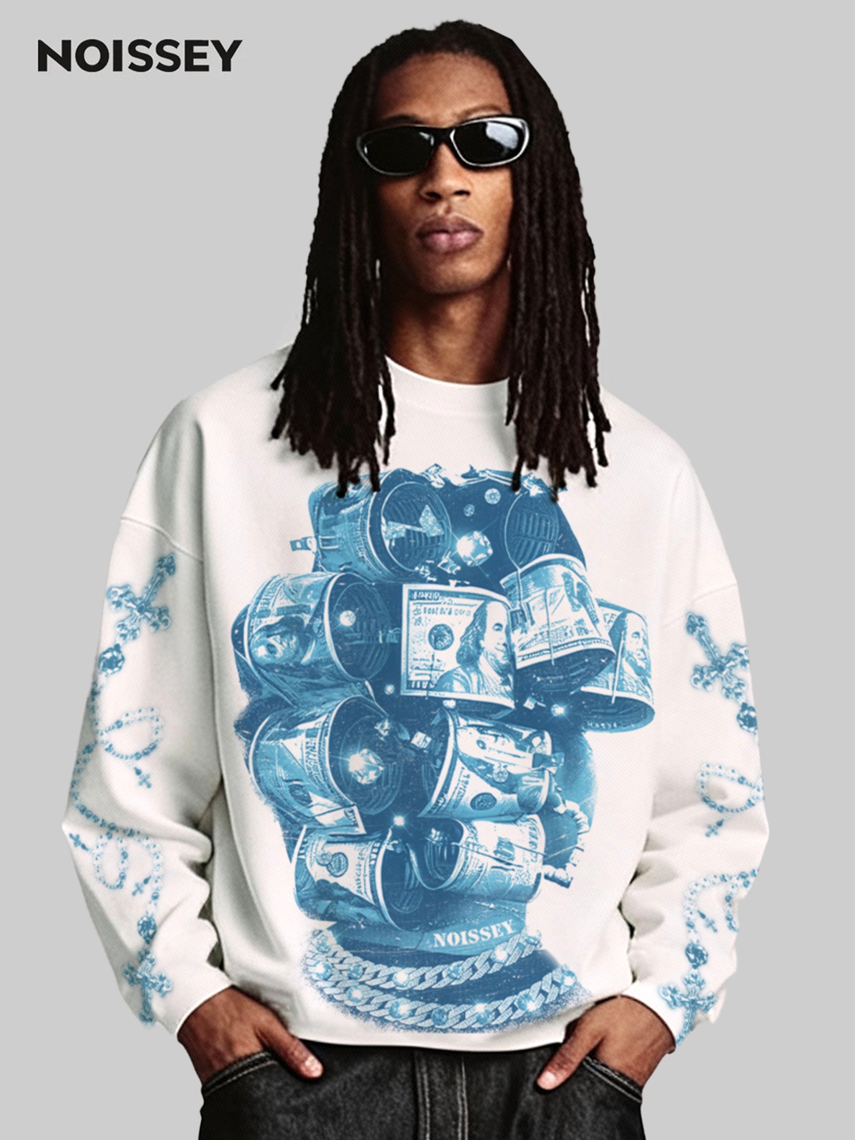 Money-Wrapped Hair Blueprint Style Air Layer Long Sleeve