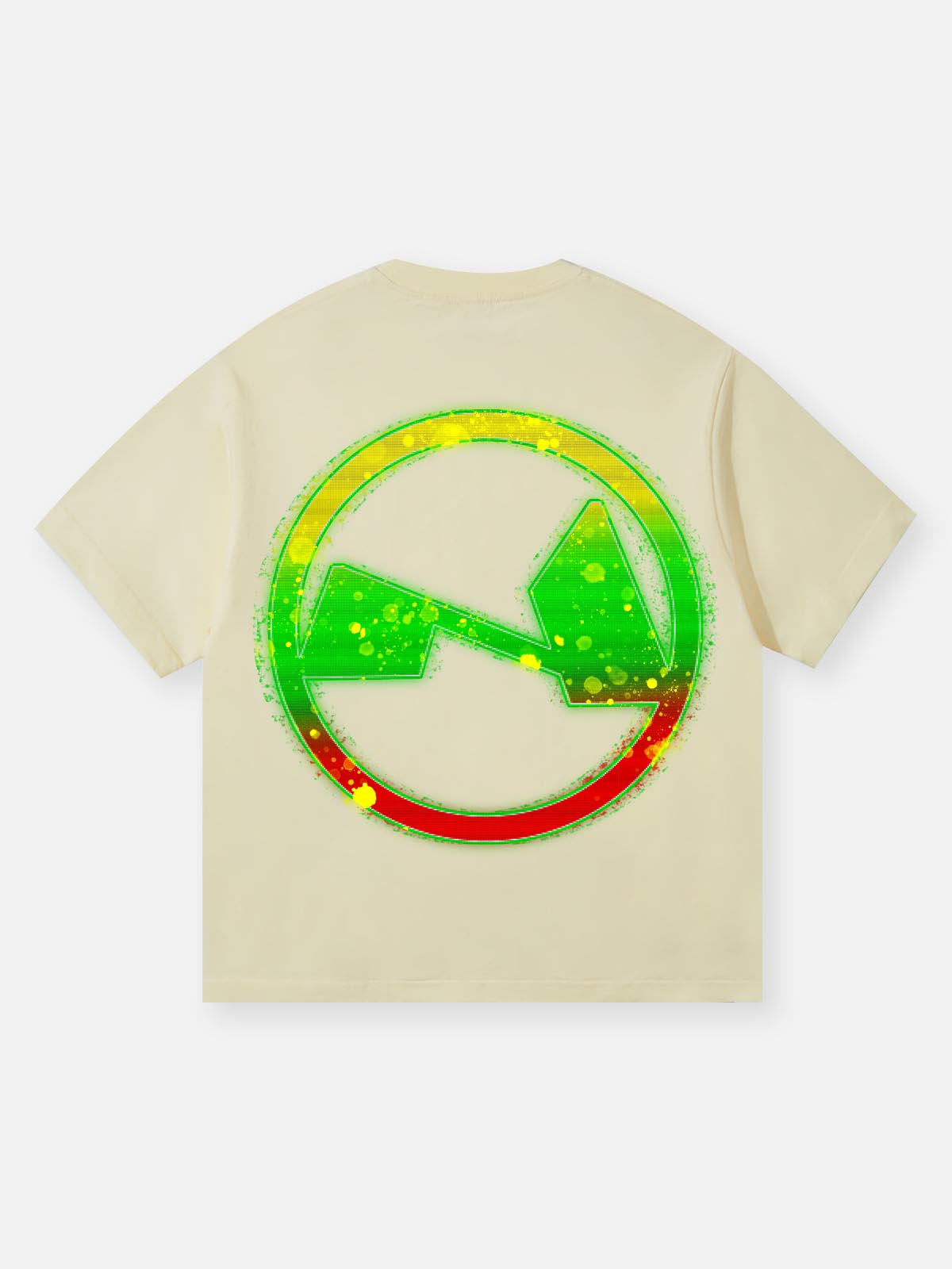 T-shirt imprimé extraterrestre vert mystérieux