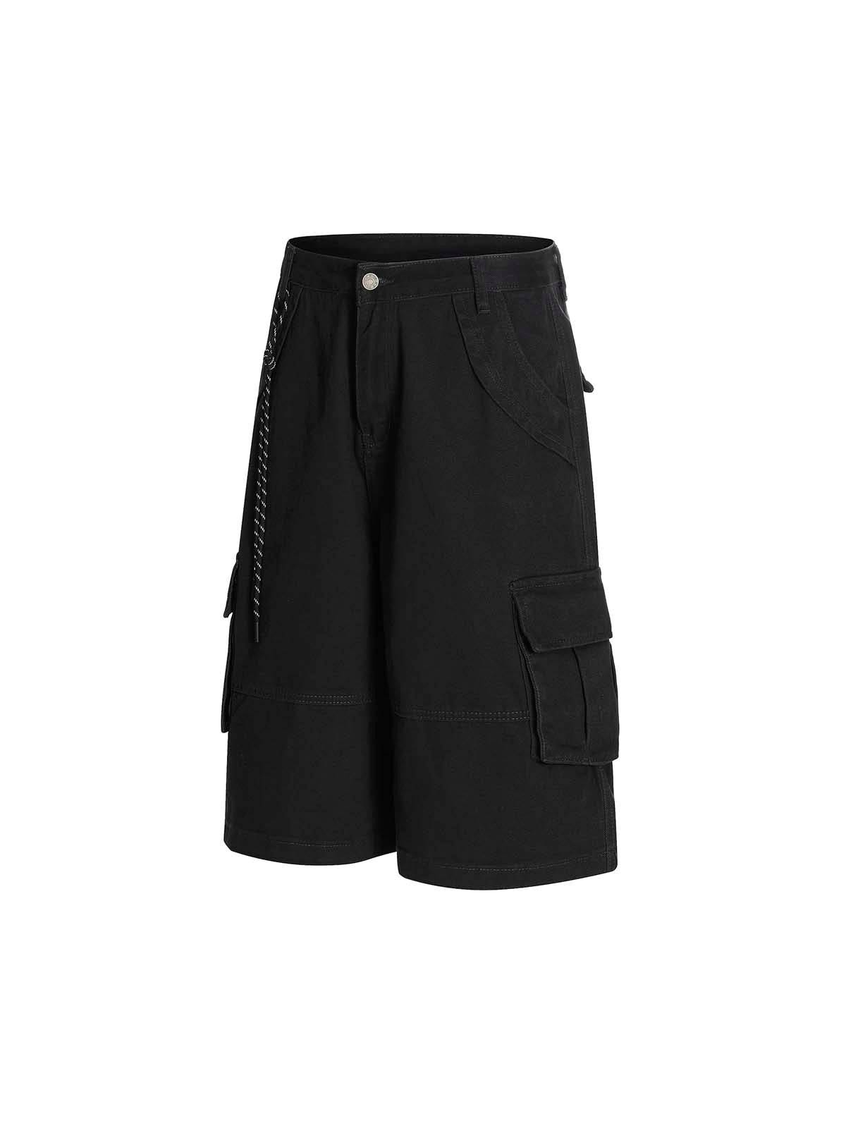 Tassel-Tie Cargo Shorts Jeans