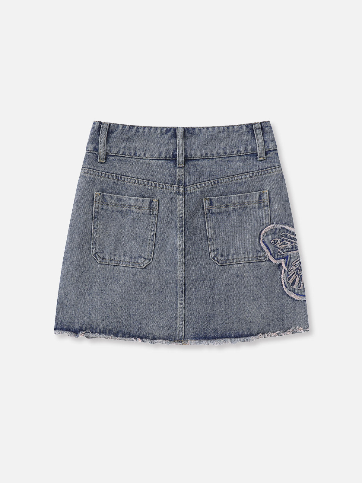 BUTTERFLY RAGS DENIM SKIRT