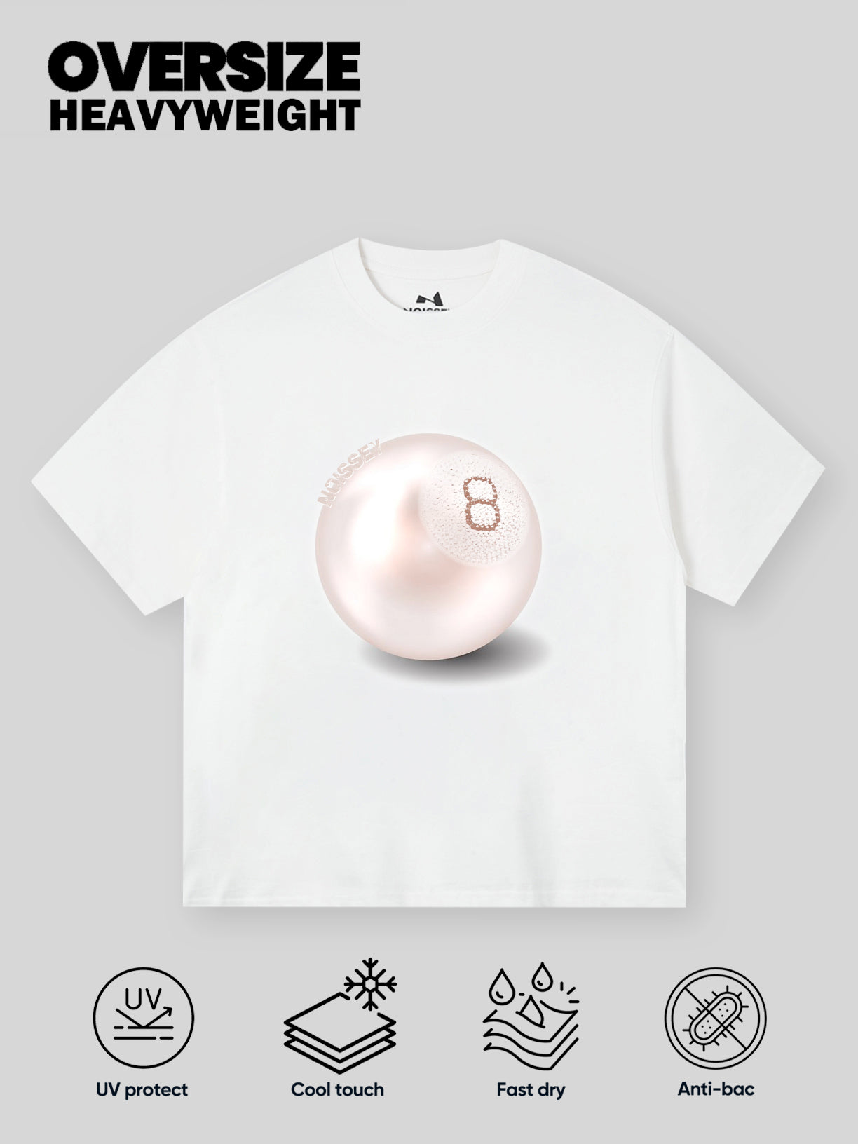 BOUNCE BACK© Table Tennis 8 Pearl Print T-shirt