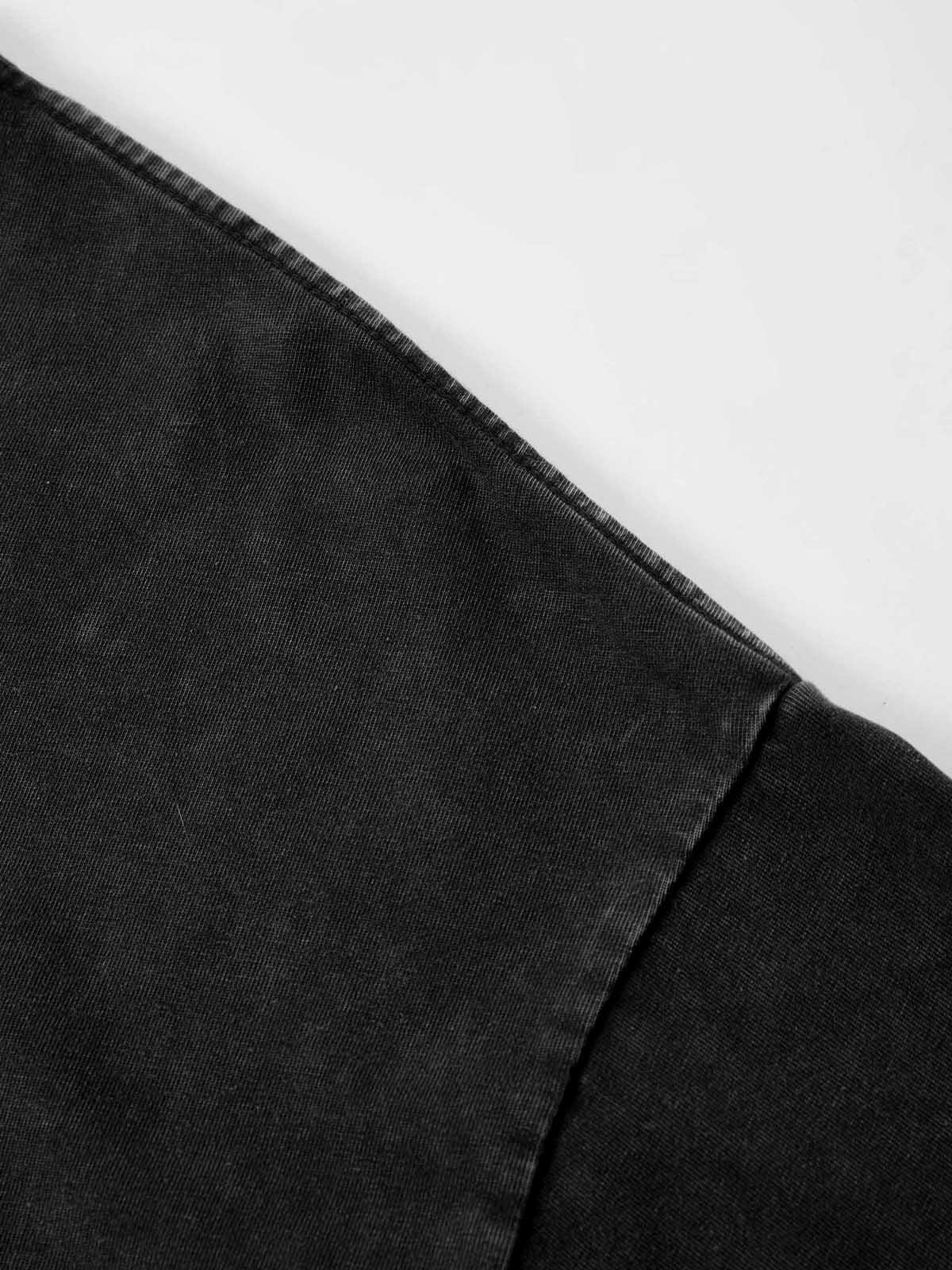 Badboy Shining Figure Studded Collar Art Portrait T-Shirt