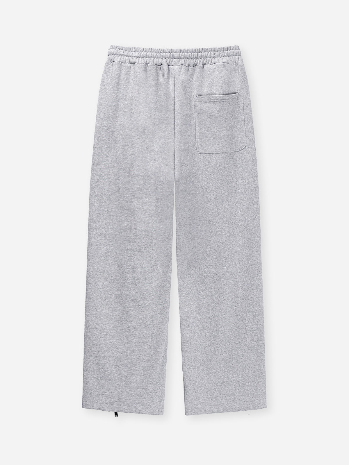 Sports washed wax-print ribbon zippered trousers