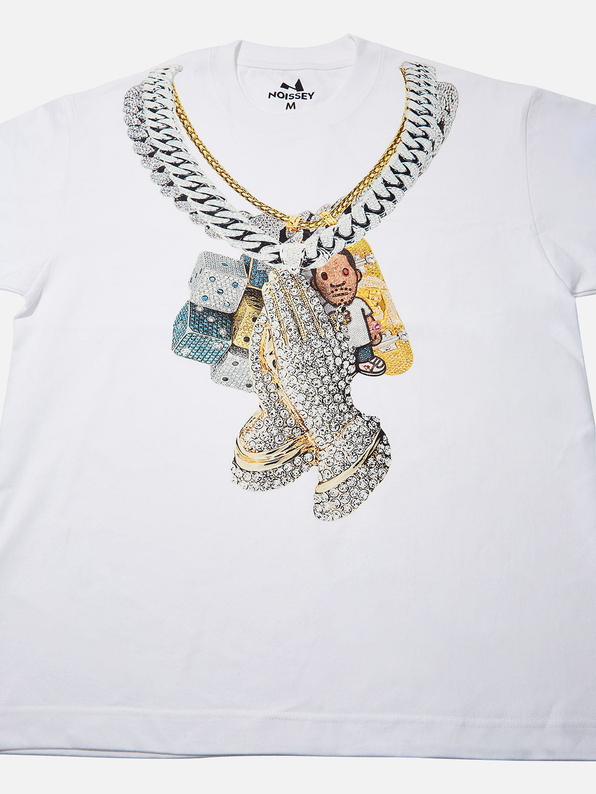 Praying Hands Diamond Necklace Printed T-shirt