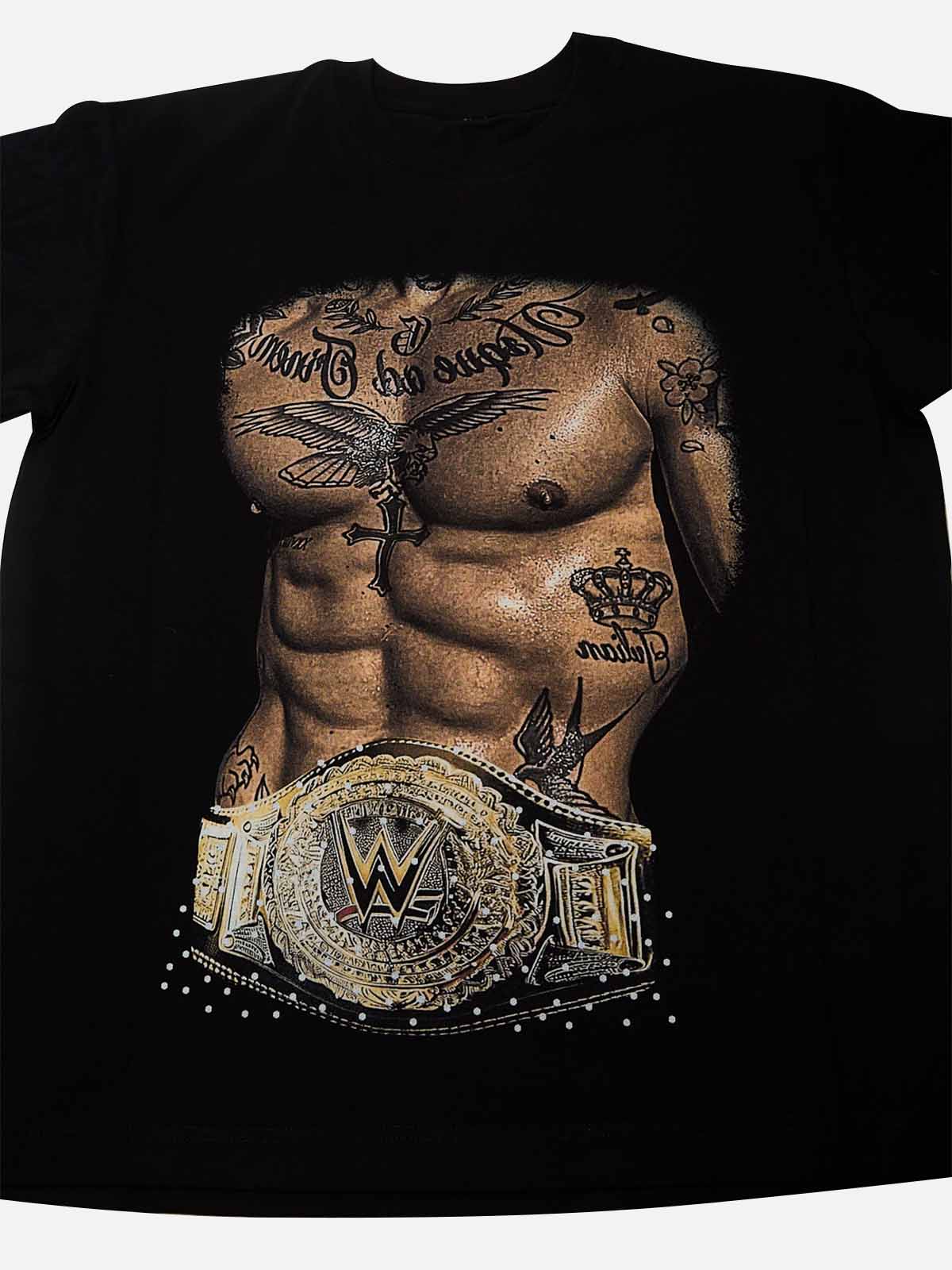 Boxing Gold Belt Vintage Print T-shirt