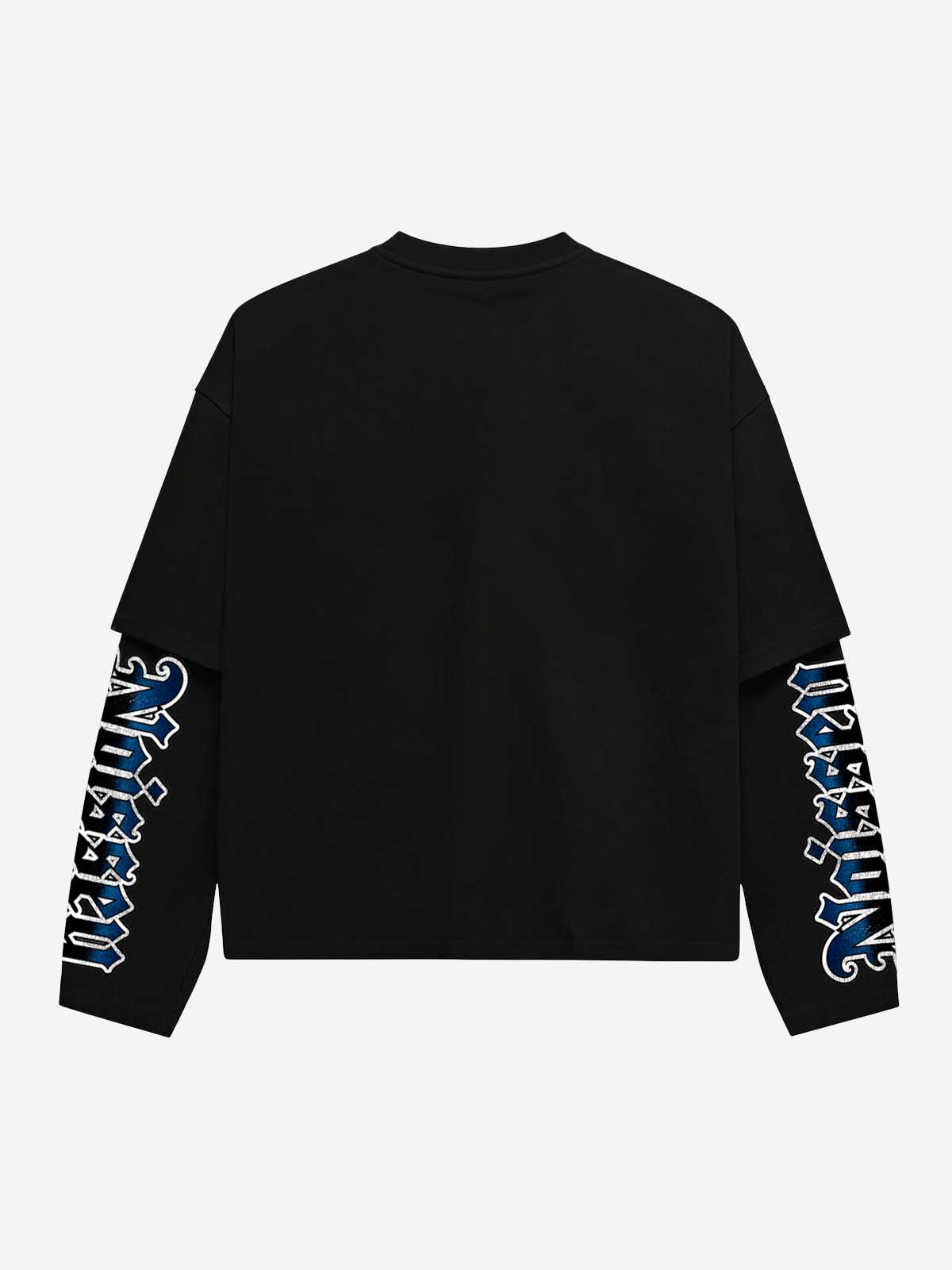 NOISSEY "Gothic Nocturne" Faux-Layered Long-Sleeve Shirt