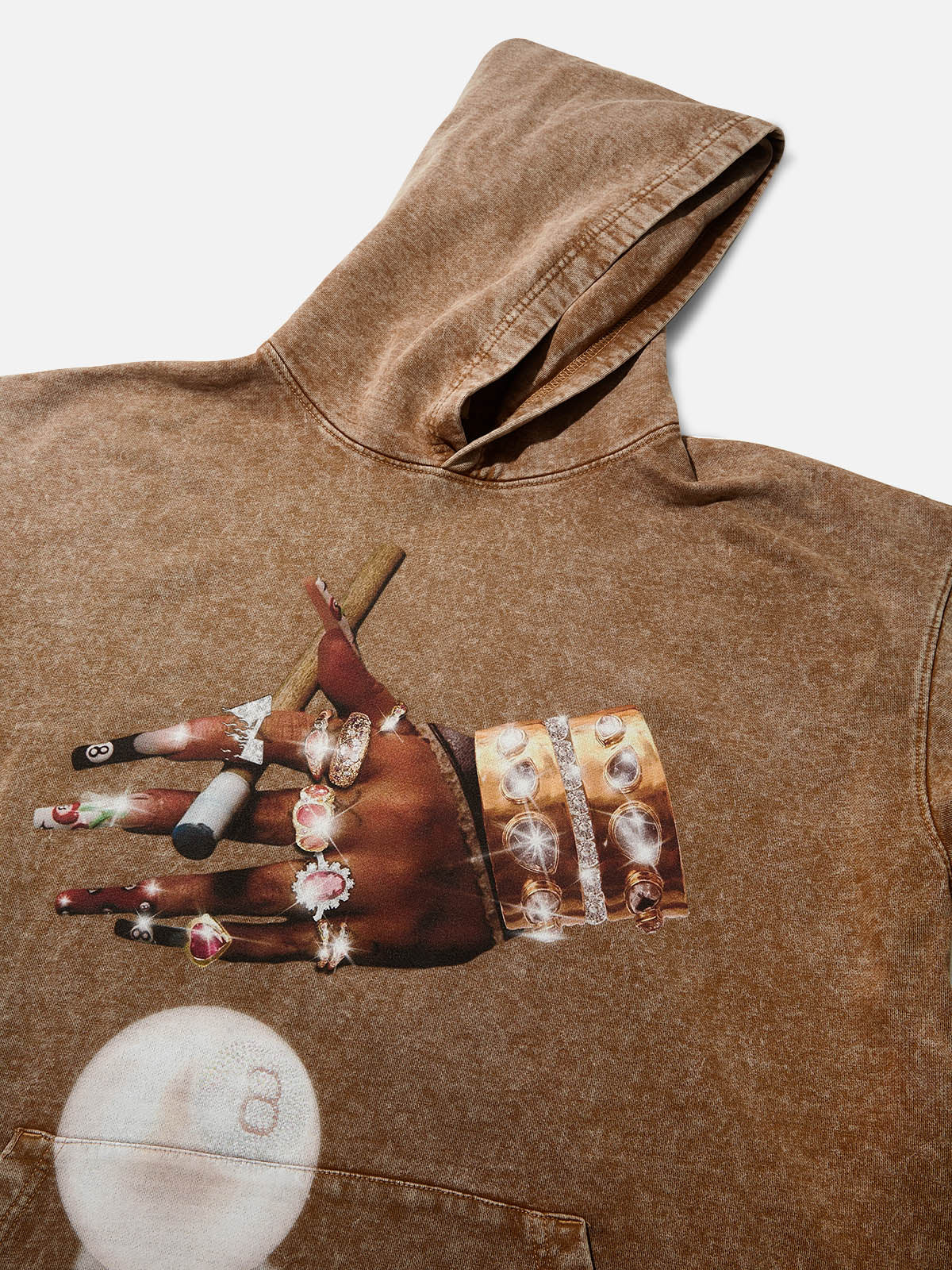 High Quality Play Pearl Billiard Print 425g Hoodie