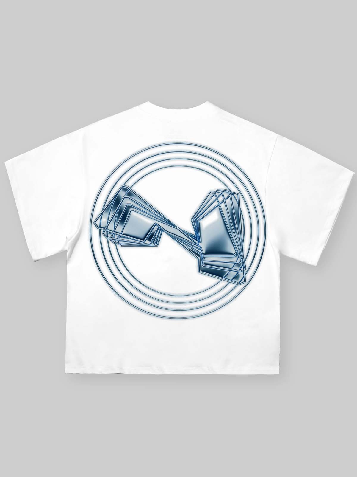 NOISSEY Skater Fire-Boy Graphic T-Shirt - Pure White