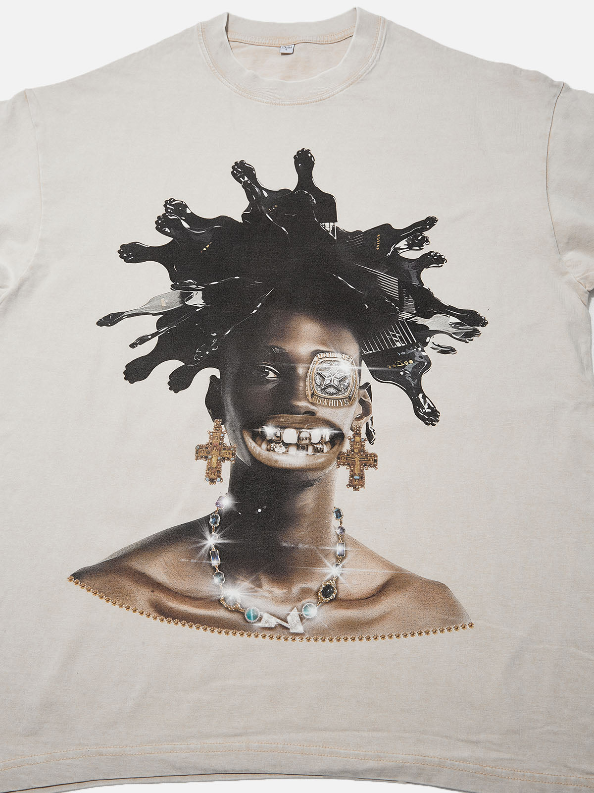 Portrait Art Collage Print T-shirt