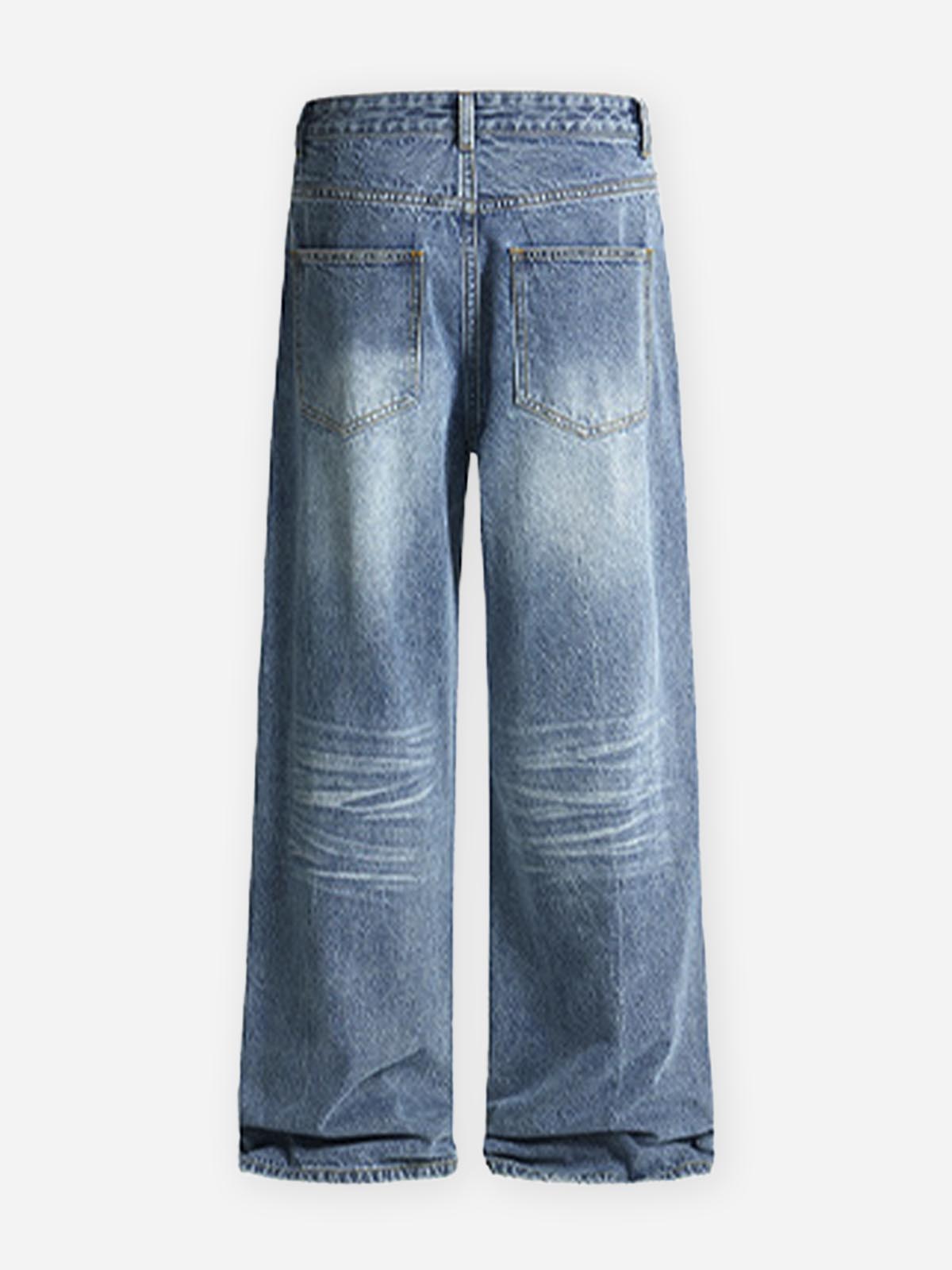 NOISSEY American Vintage Washed Cotton A-Line Jeans (Includes 1 of 4 Chain Options)