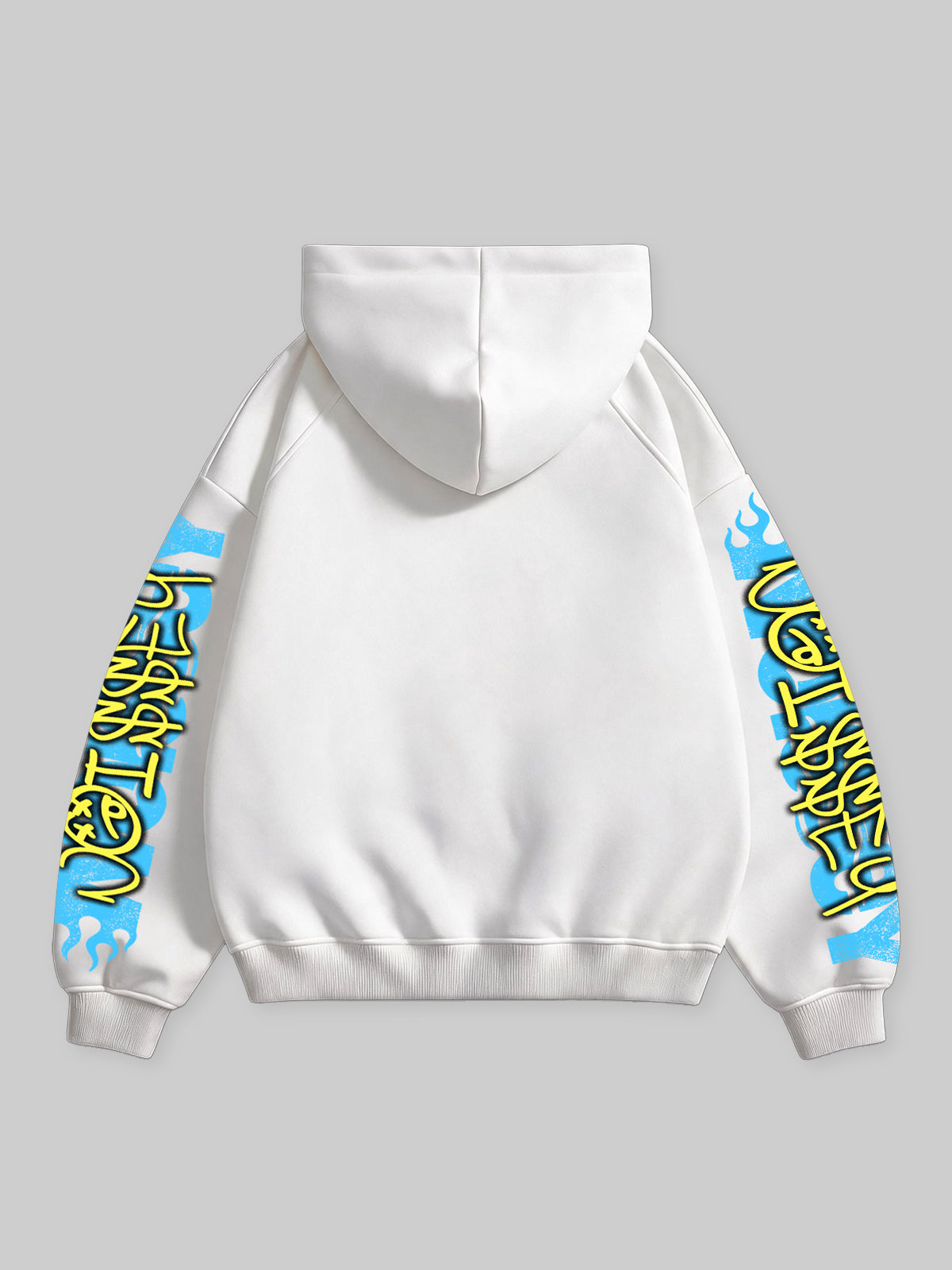 NOISSEY Speed Racer Girl Graffiti Zip-Up Hoodie - Pure White