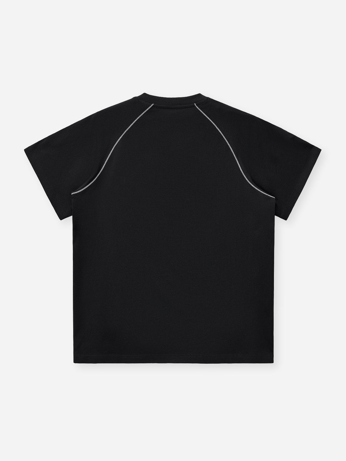 Color-block Stitched Pure Cotton T-shirt