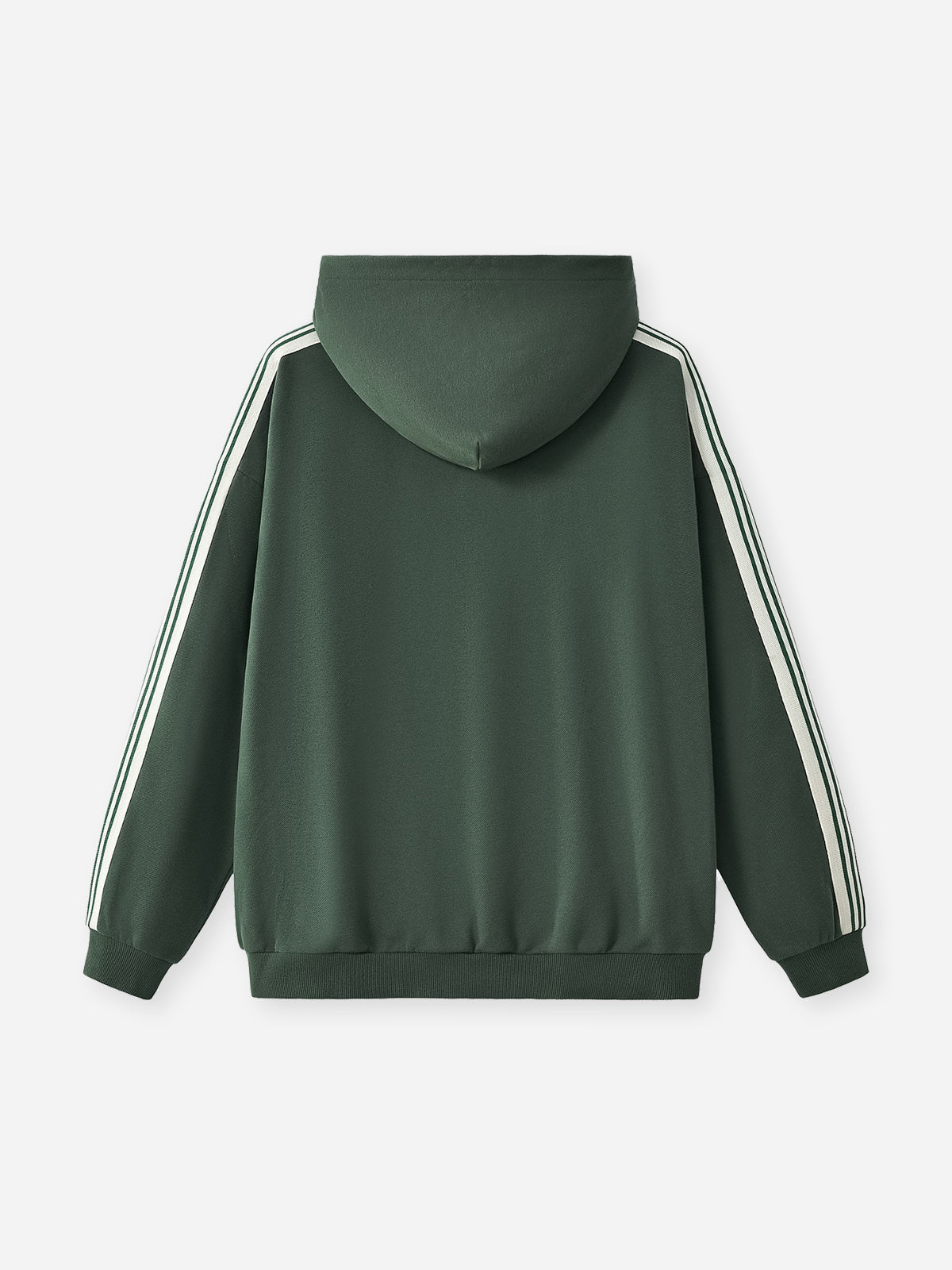 Color-block Striped Hooded Sweatshirt