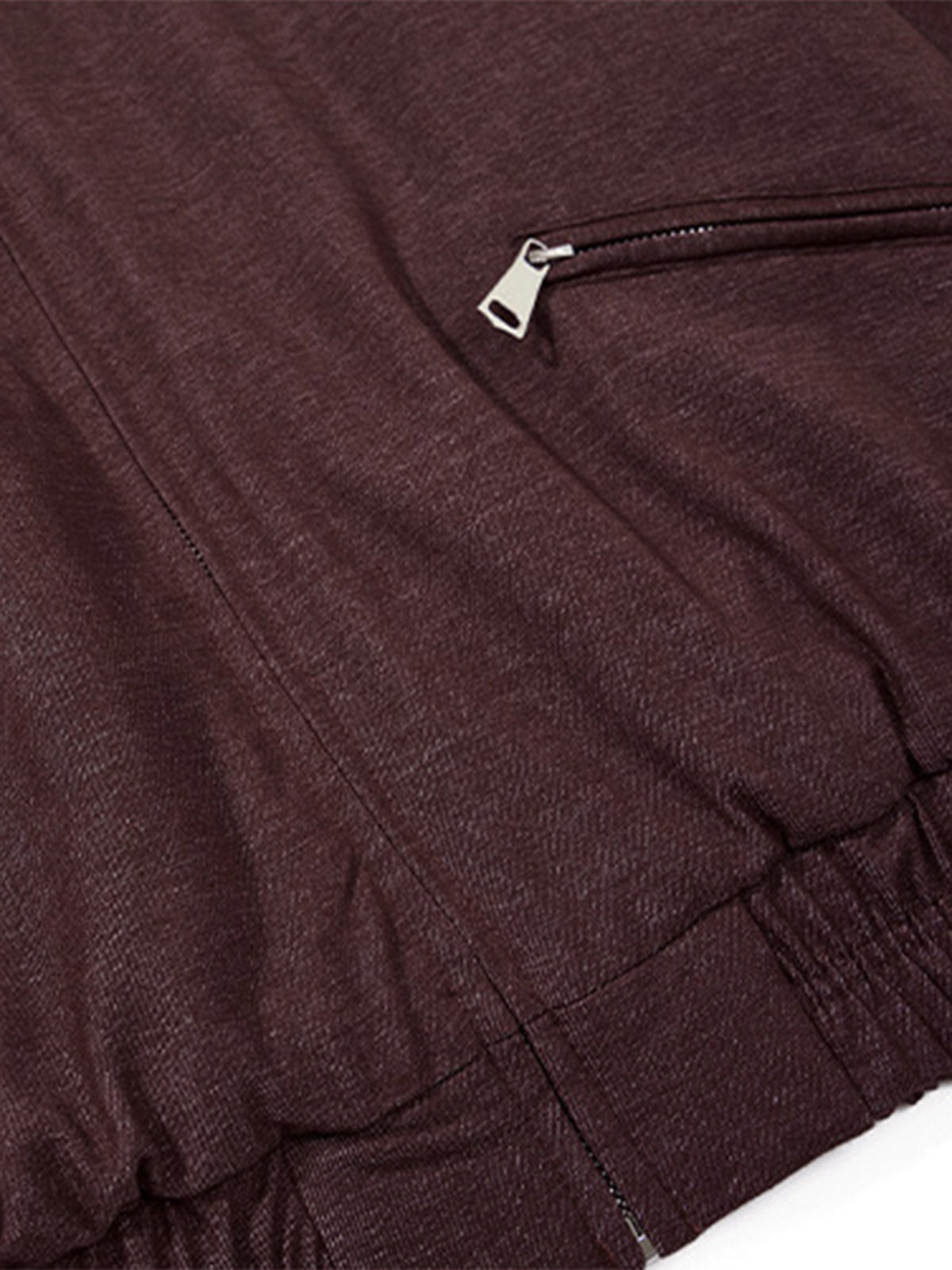 Unisex Stand-Collar Fur-Trimmed Fleece-Lined Jacket