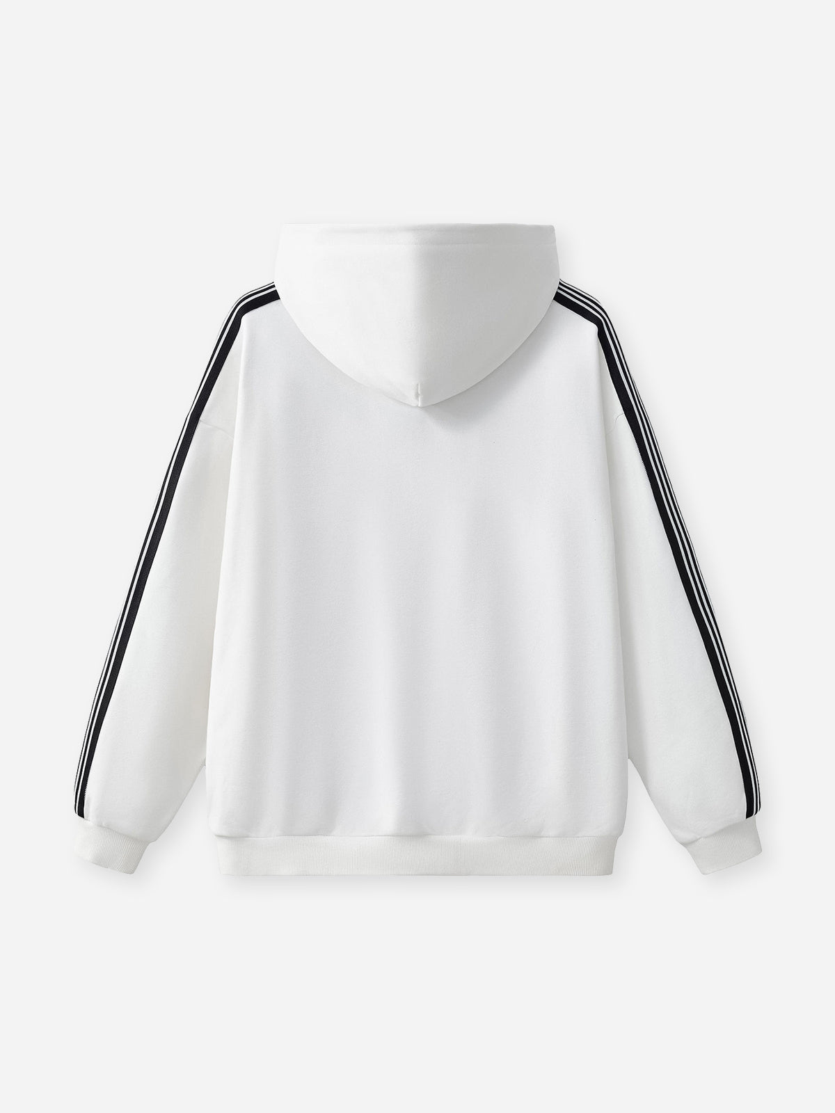 Color-block Striped Hooded Sweatshirt