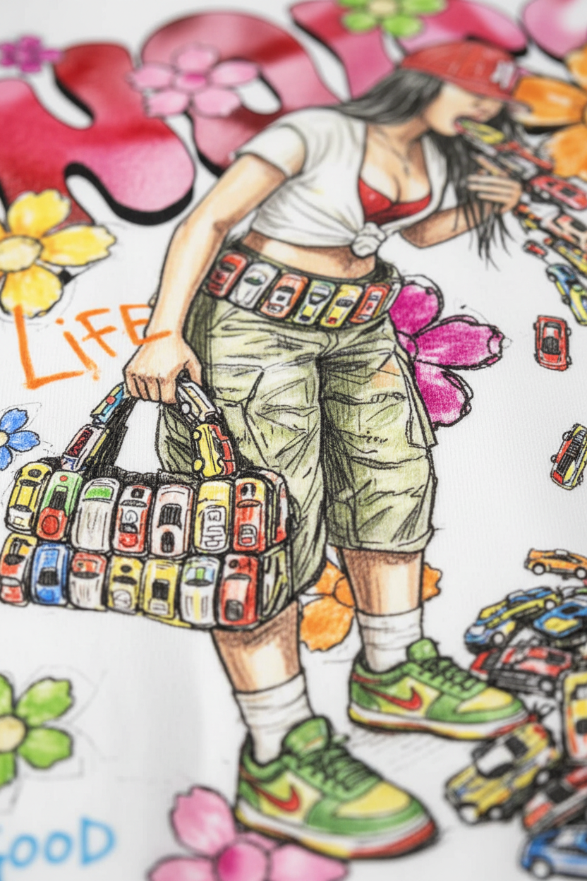 白-镜头2 印花中心极近微距