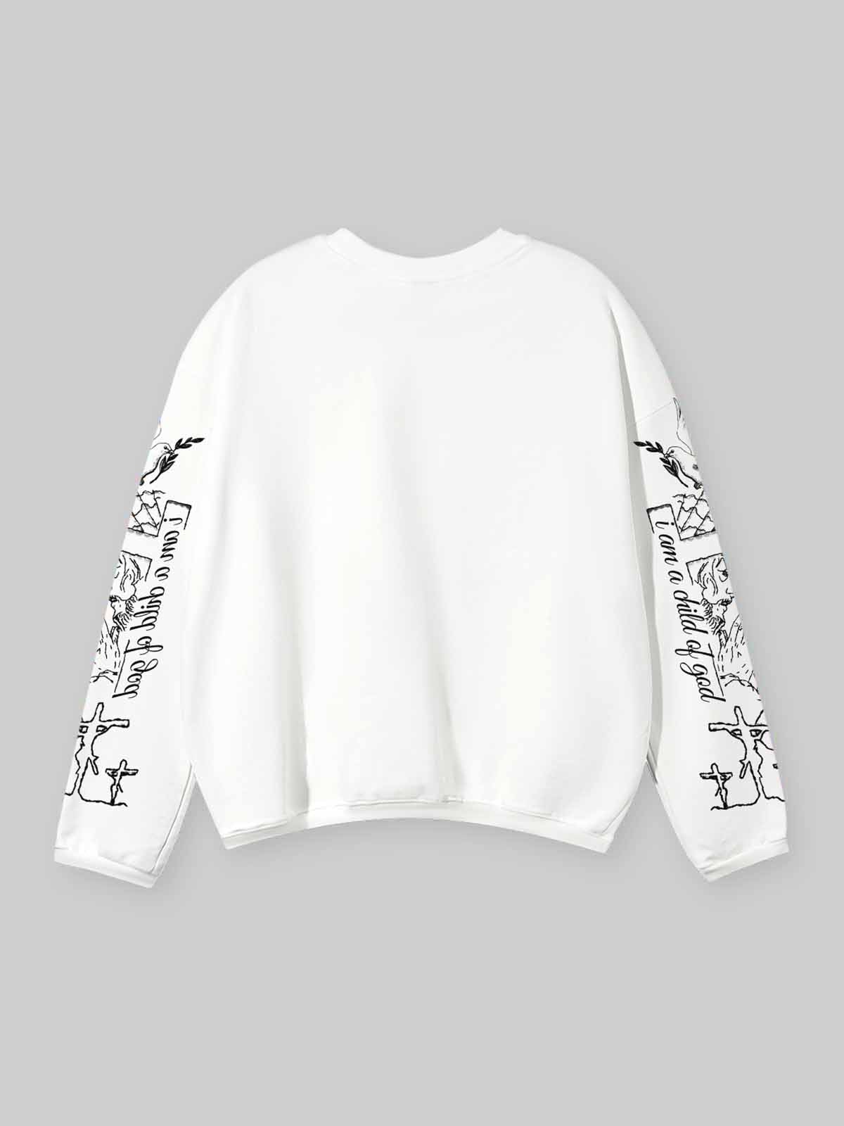 Air-Cotton T-shirt with Sleeping Little Angel Print Long-Sleeve