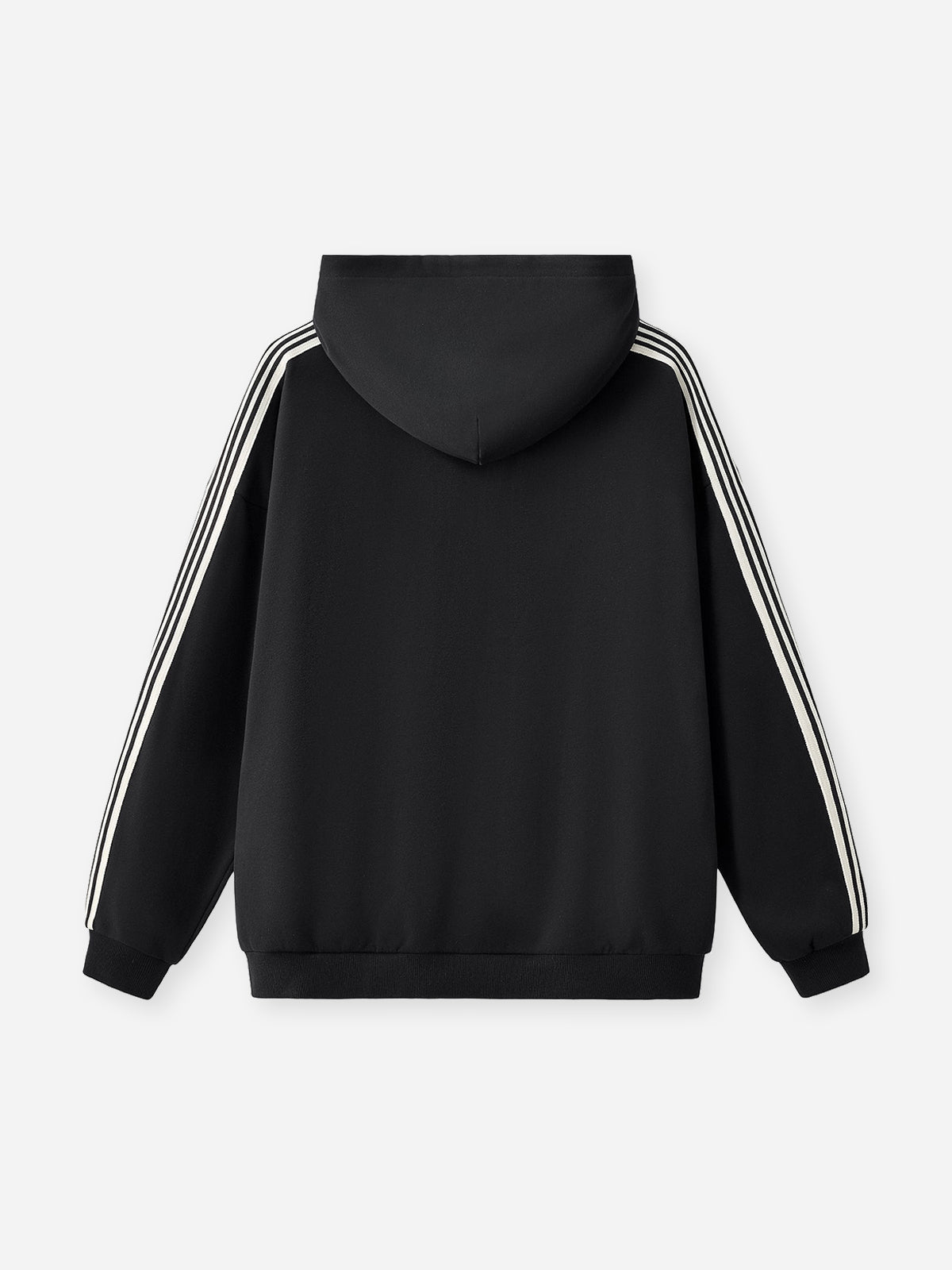 Color-block Striped Hooded Sweatshirt