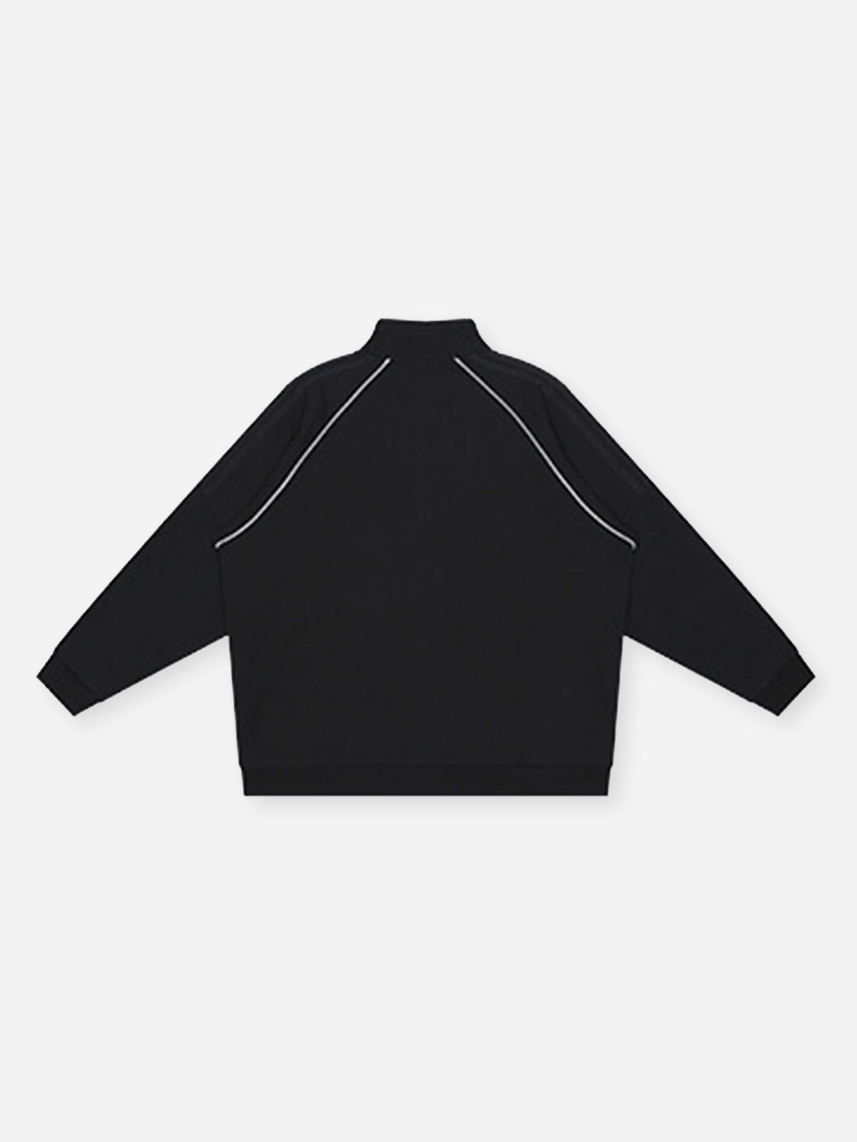 Reflective Stripe Raglan-Sleeve Open-Front Hoodie