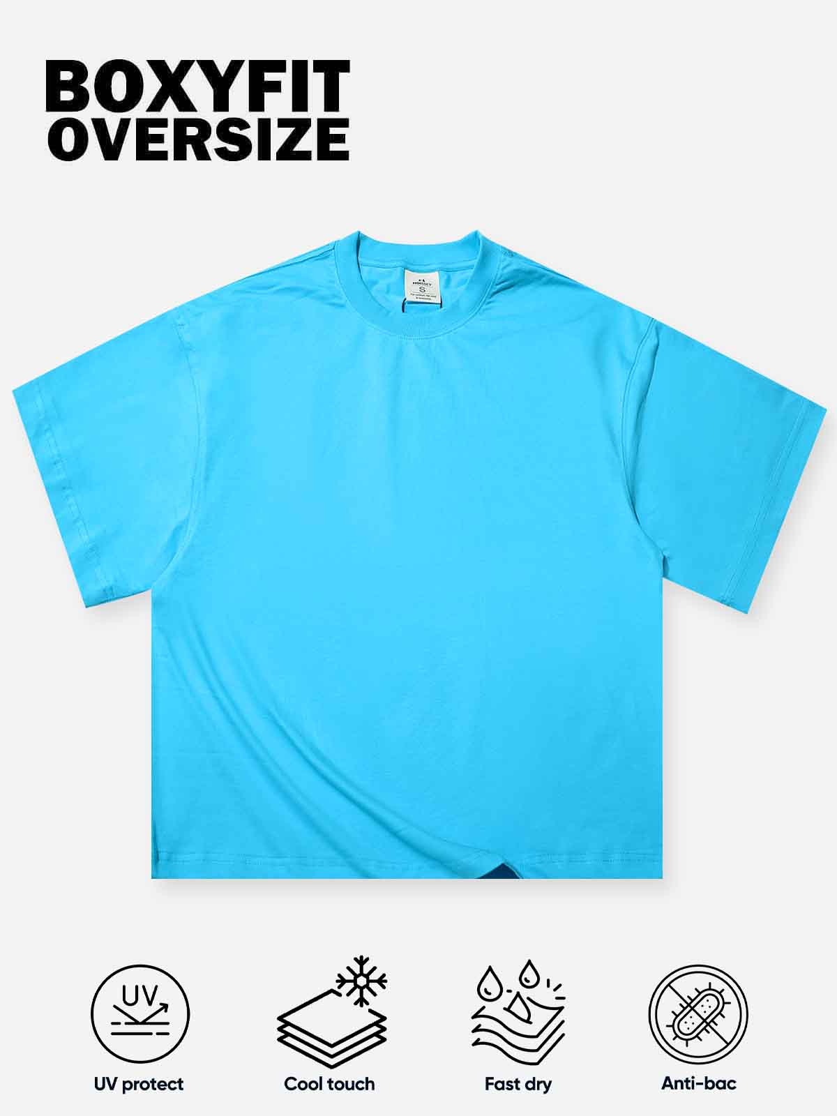 High-Quality Boxy Oversized Solid Color T-shirt