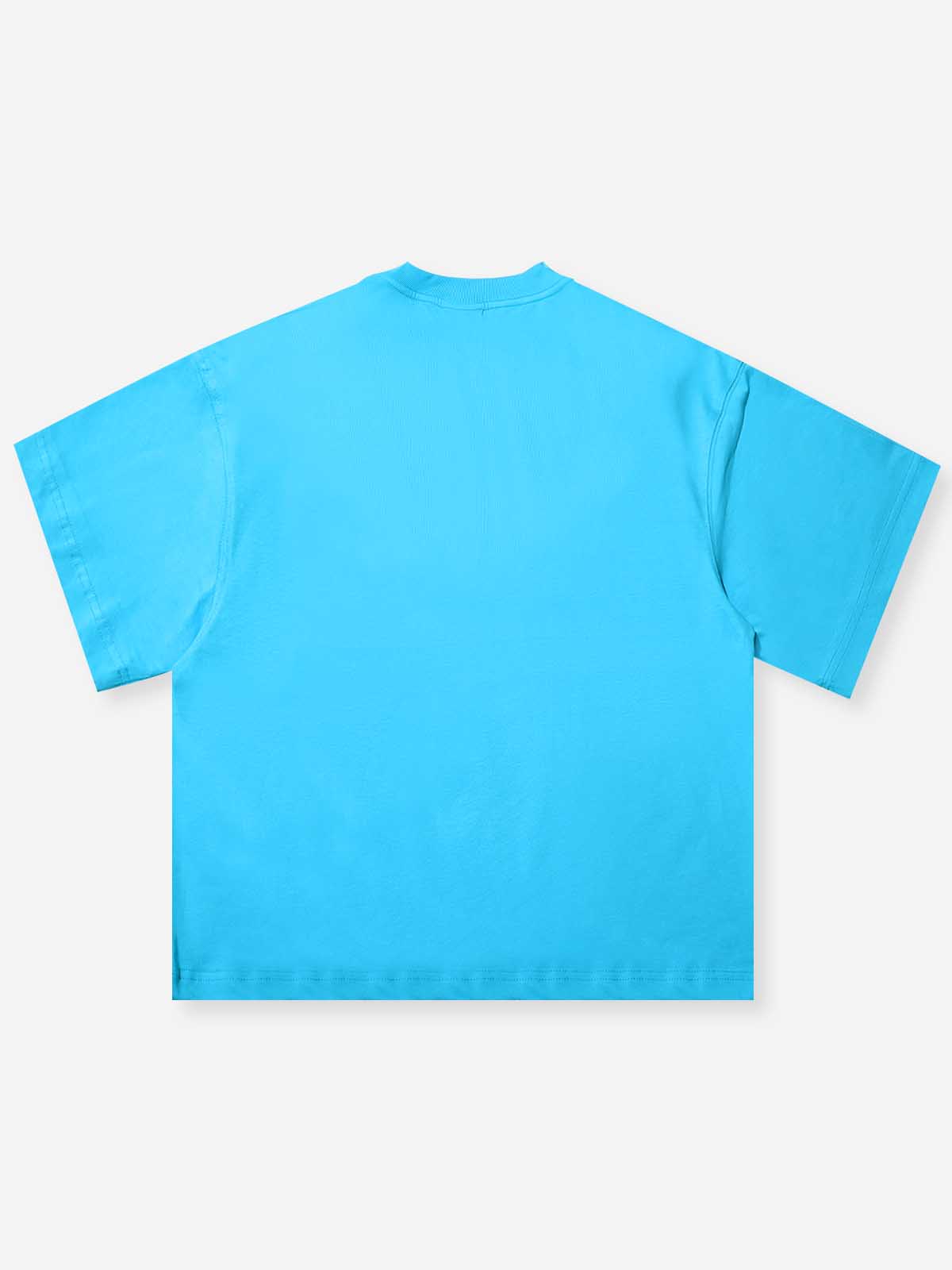 NOISSEY Ice Blue Glitter Lips Frozen Daisy Boxy Graphic Tee -  Y2K Streetwear Shirt