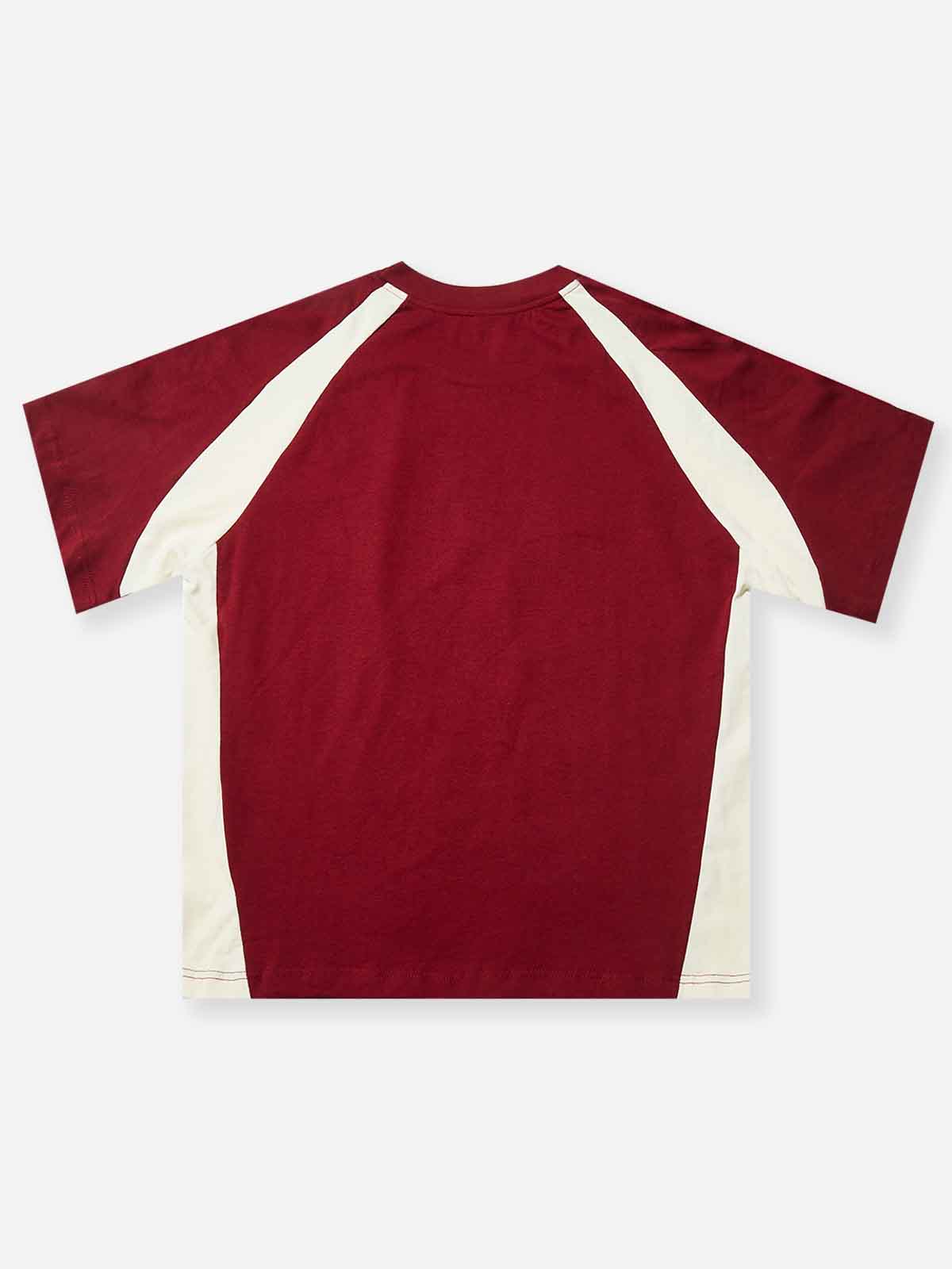 Racing Preppy Red Print T-shirt