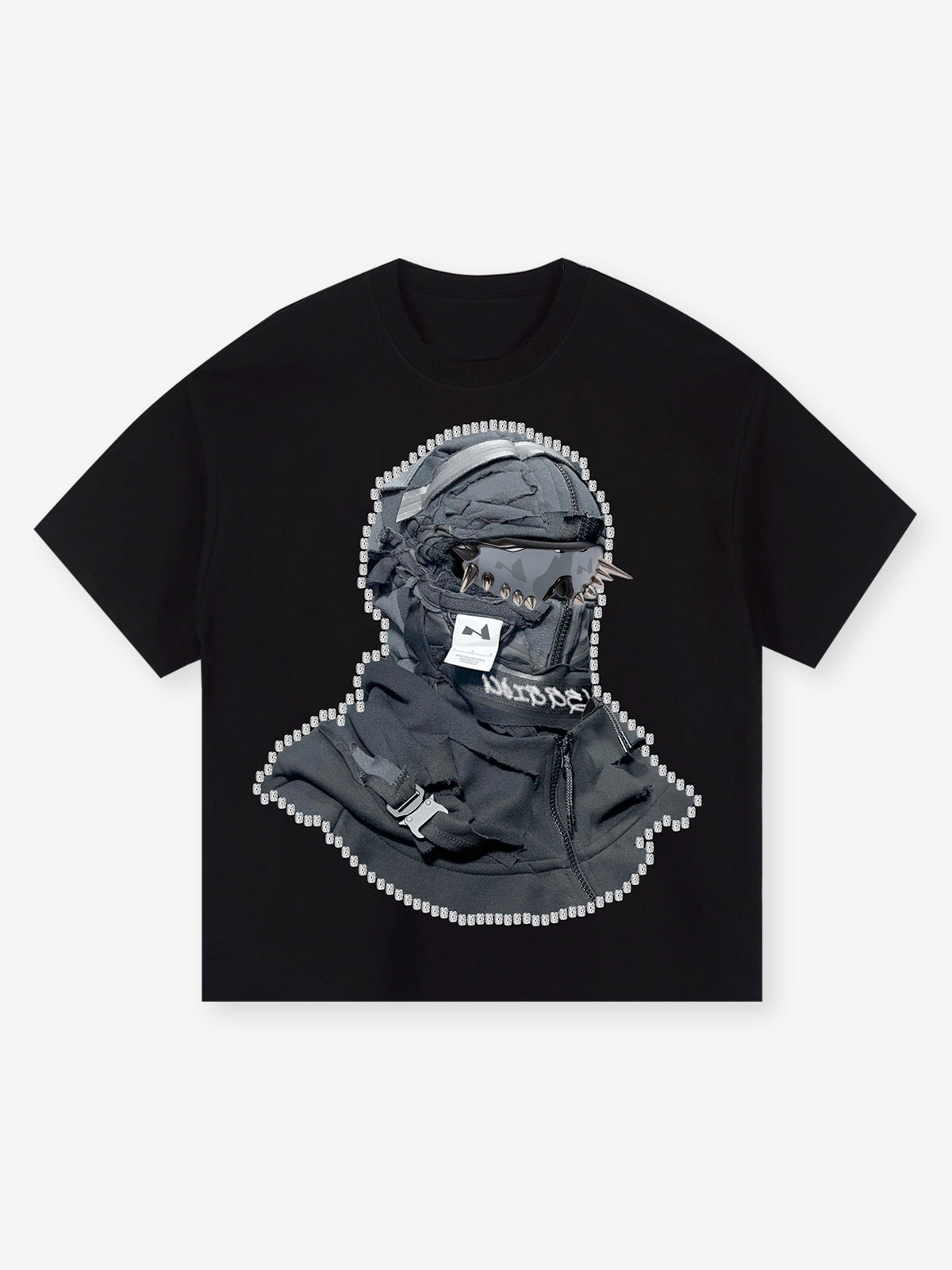 BOUNCE BACK© Black Shattered Collage Face Mask T-shirt