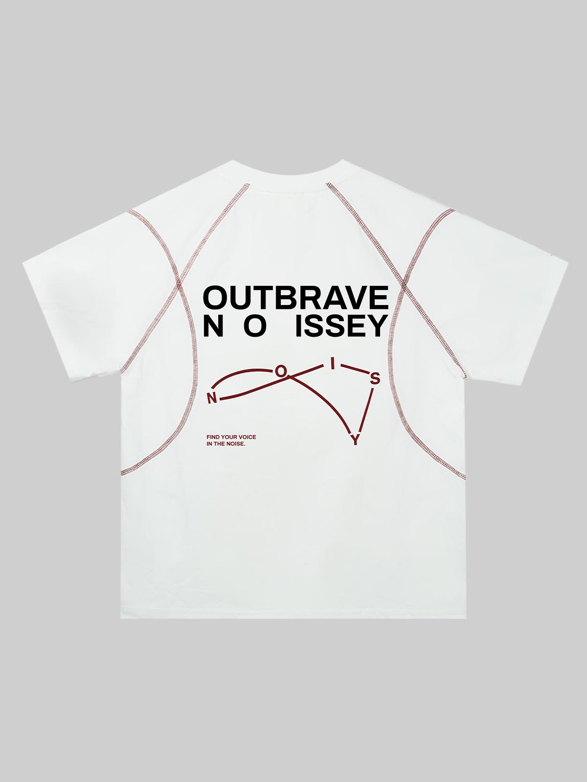 White "Brave Noise Trails" Short-sleeve T-shirt