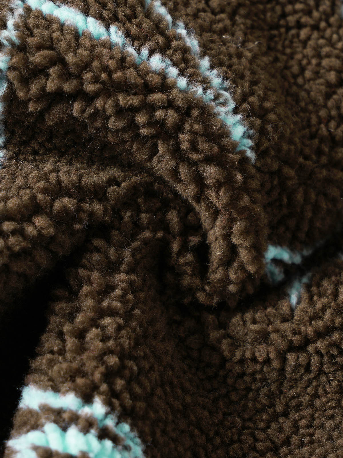 Star-Shadow Brown Fleece Star Print Jacket