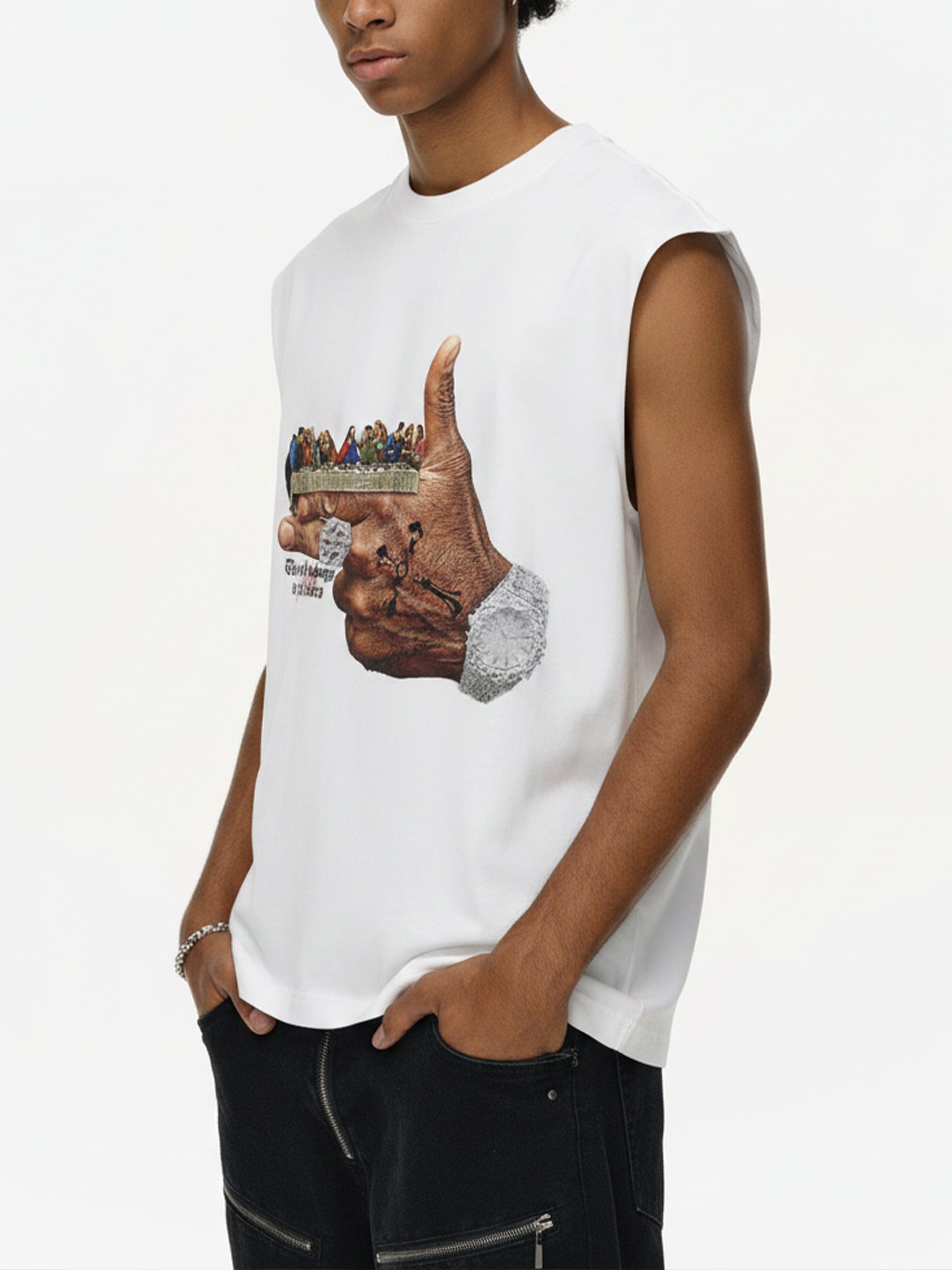 NOISSEY "Risk Takers" The Last Supper Graphic Art Tank - Off-White